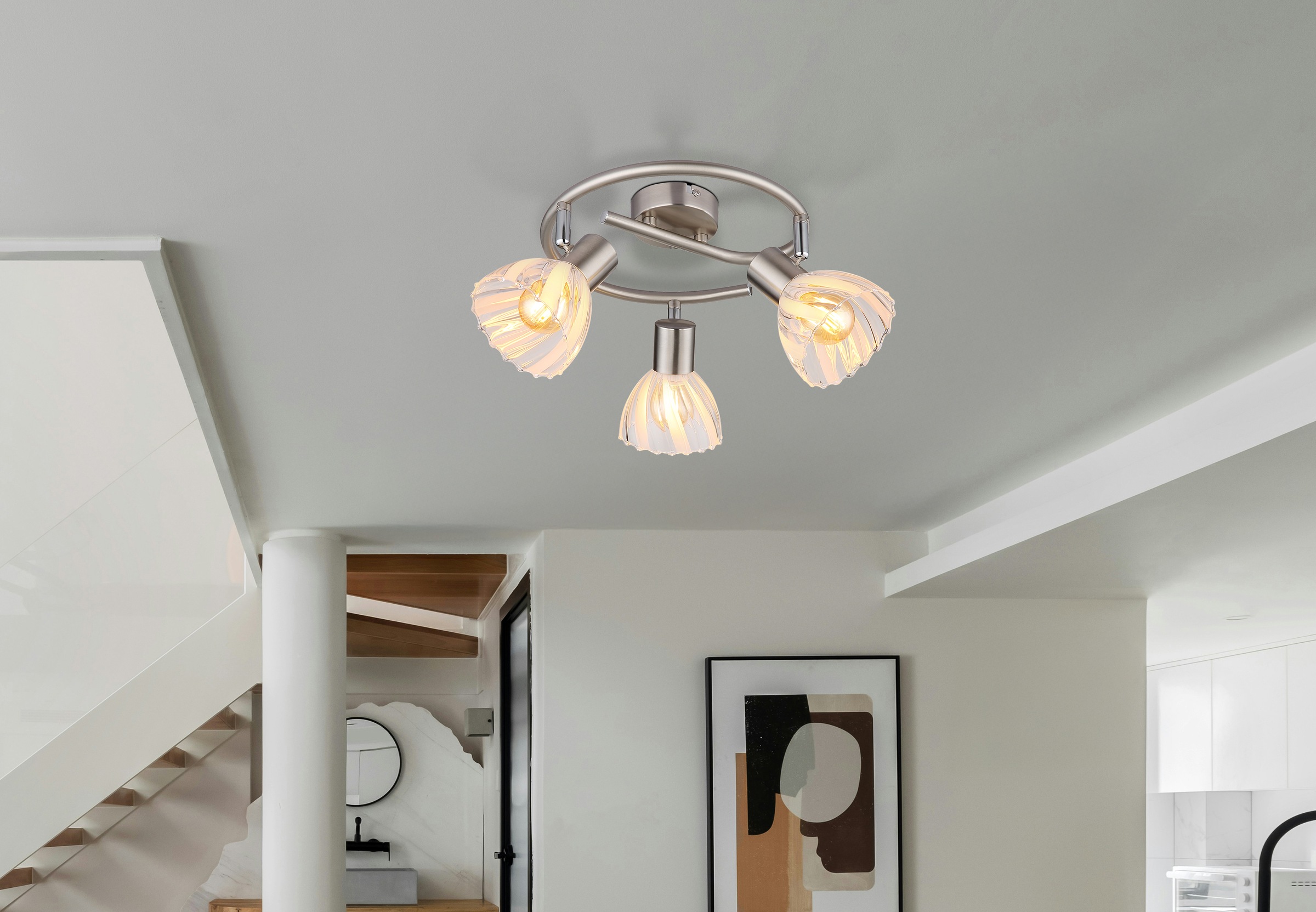 GLOBO LIGHTING Deckenstrahler »ZACHERY« E14 1 Stk. Spot Deckenspot Flur Schlafzimmer Wohnzimmer