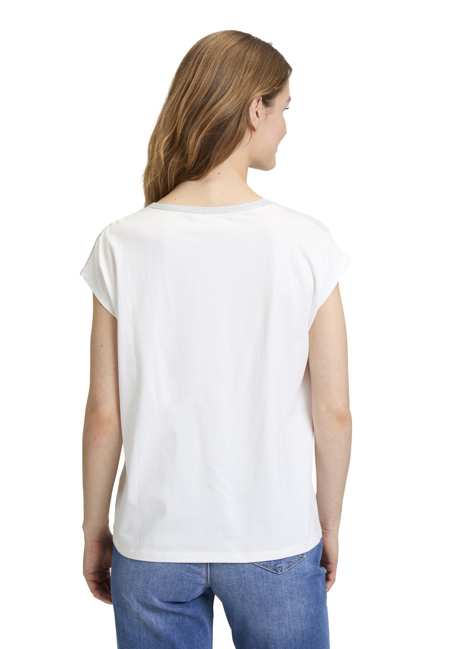 Cartoon Kurzarmshirt »Cartoon Rundhals-Shirt mit Placement«, (1 tlg.), Aufgesteppte Bänder