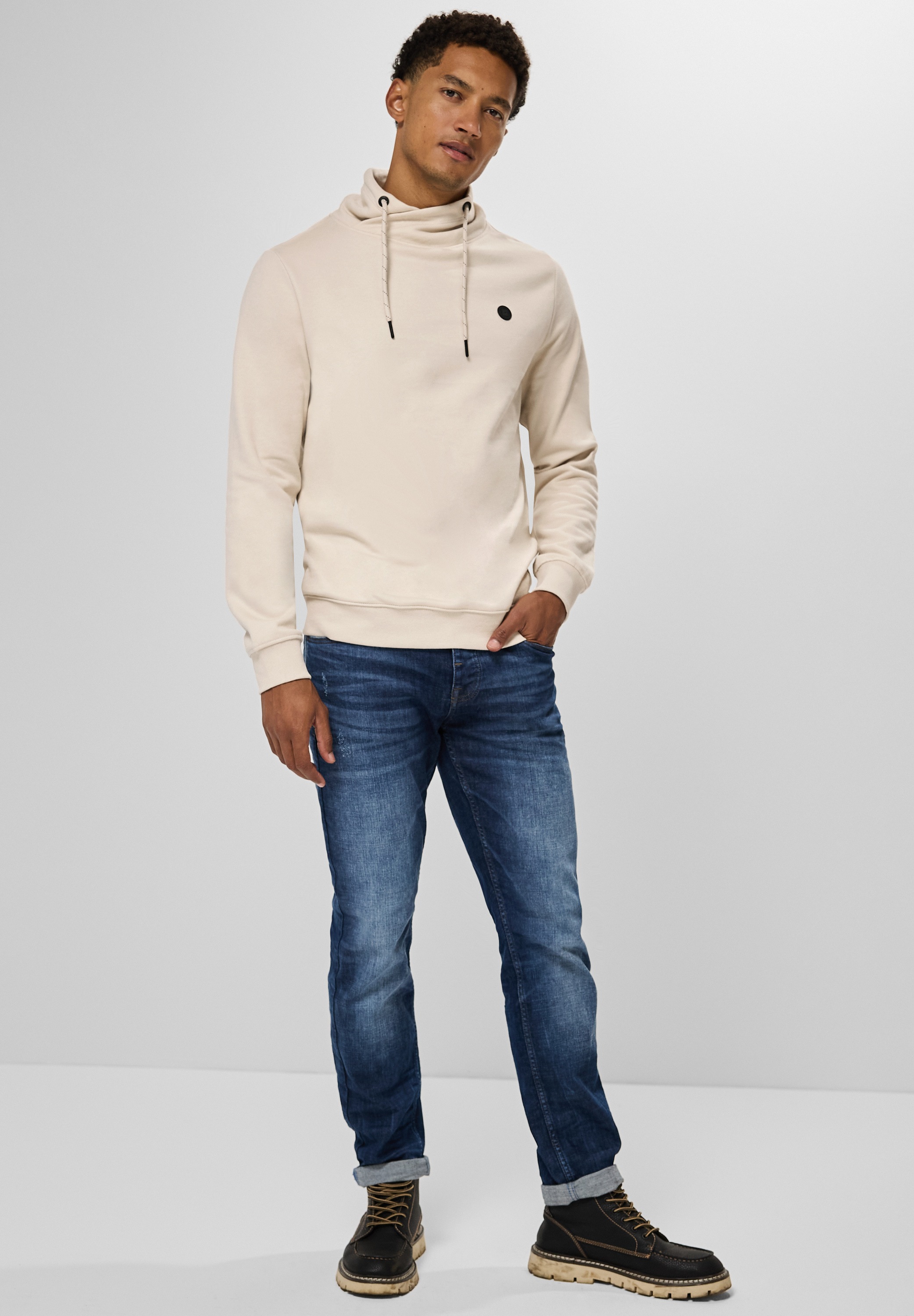 STREET ONE MEN Sweatshirt, im soften Baumwoll-Mix