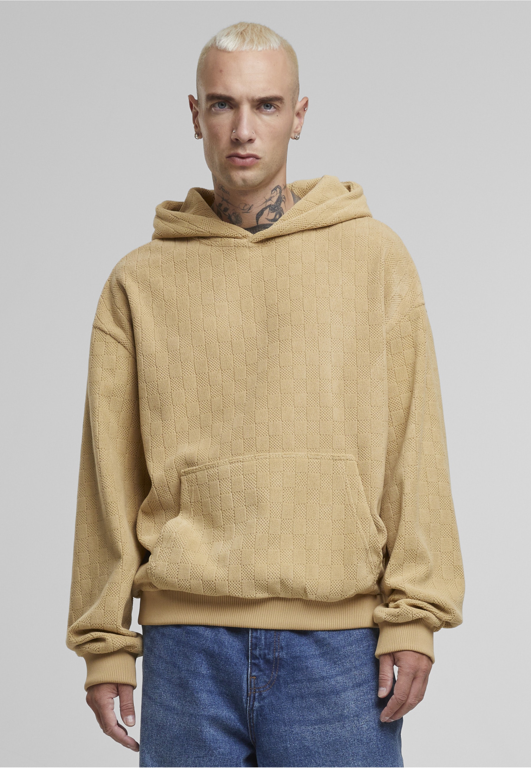 URBAN CLASSICS Kapuzensweatshirt »Urban Classics Jaquard Velvet Suit«, 1 Stk.
