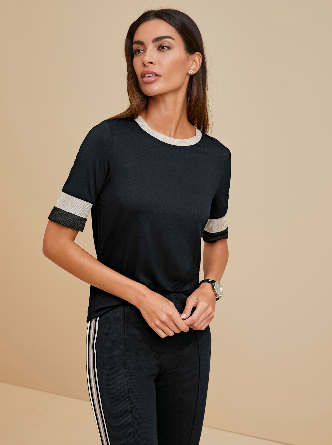 heine Rundhalsshirt "Rundhals-Shirt" 1 Stk. tlg. günstig online kaufen