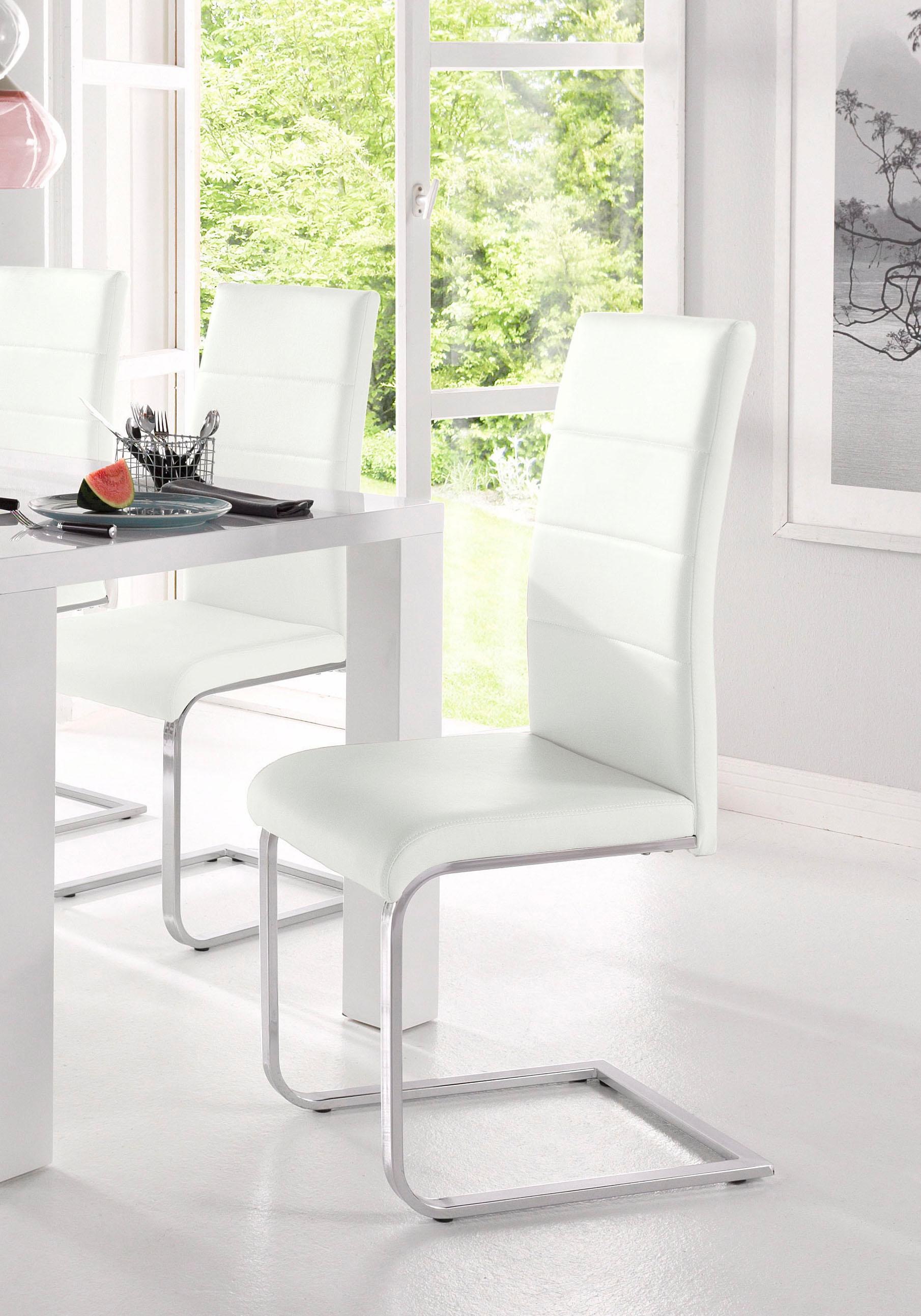 OTTO home Freischwinger "Josy" (Set) 2 Stk.Bezug in Kunstleder, verchromtes günstig online kaufen