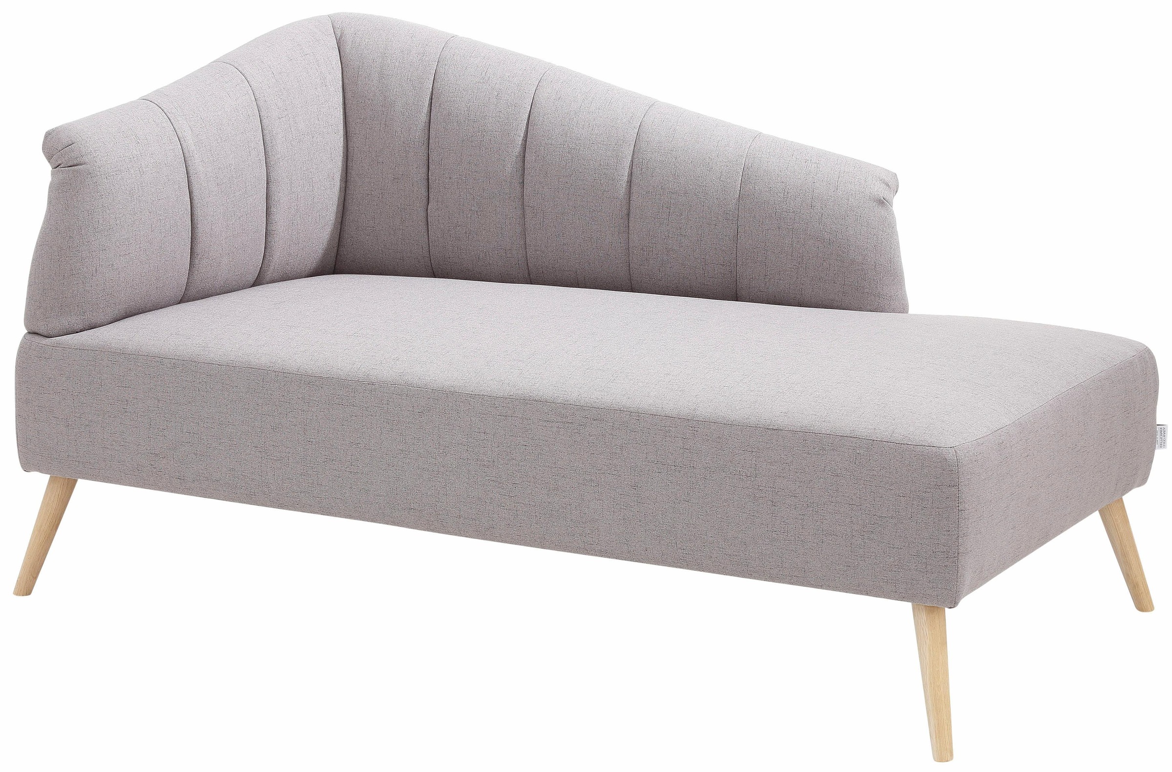 OTTO home Recamiere "Lucy, Chaiselonge mit Massivholzfüßen und Steppung," A günstig online kaufen