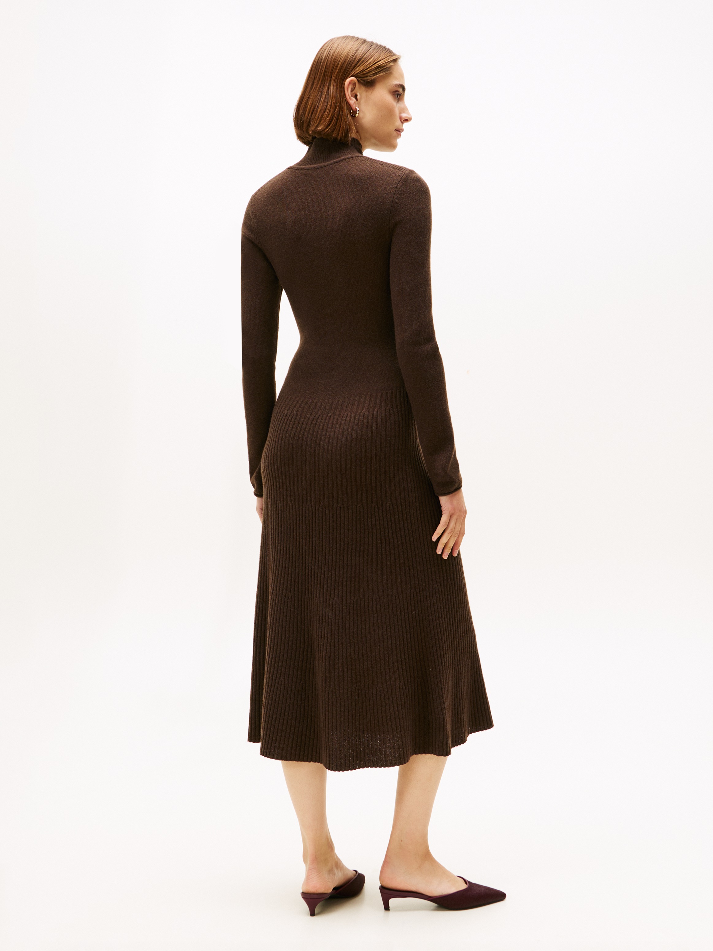 Tommy Hilfiger Strickkleid "SOFT WOOL LS MOCK-NK SWT DRESS" aus reiner Woll günstig online kaufen