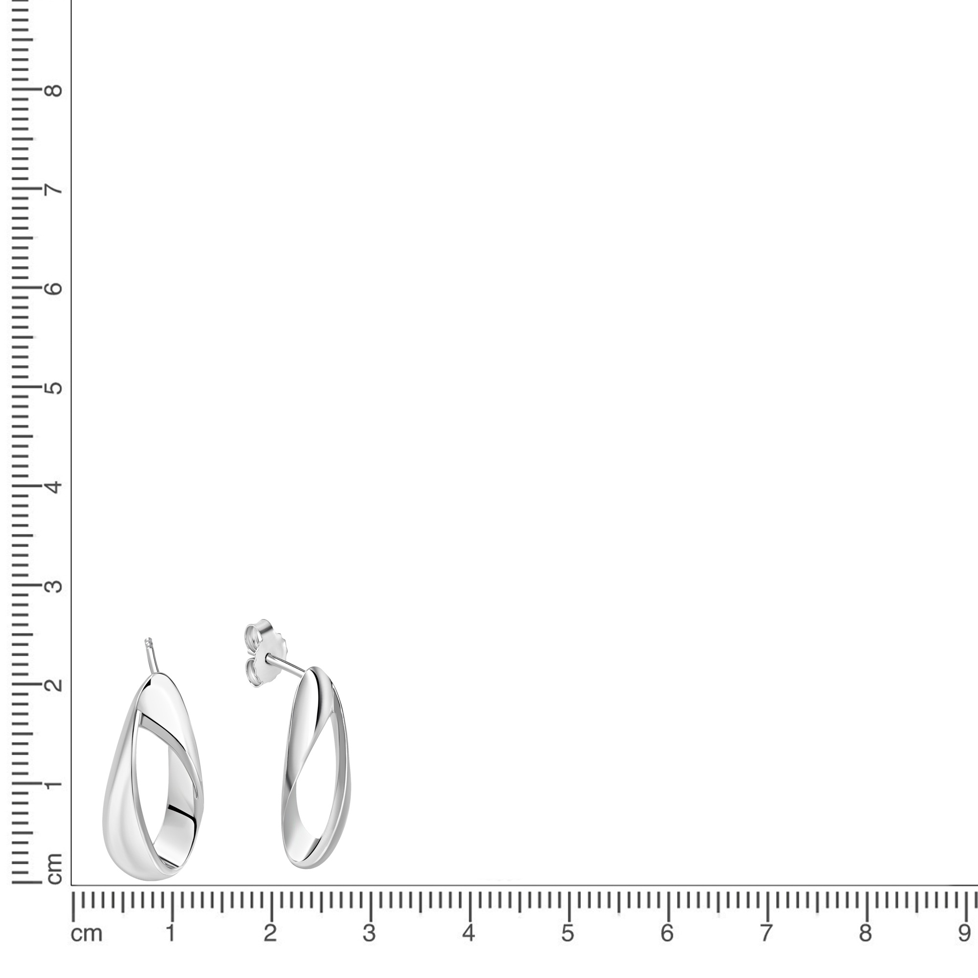 Vivance Paar Ohrhänger »925/- Sterling Silber rhodiniert glanz«