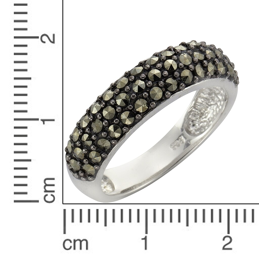 Zeeme Fingerring »925/- Sterling Silber Markasit«