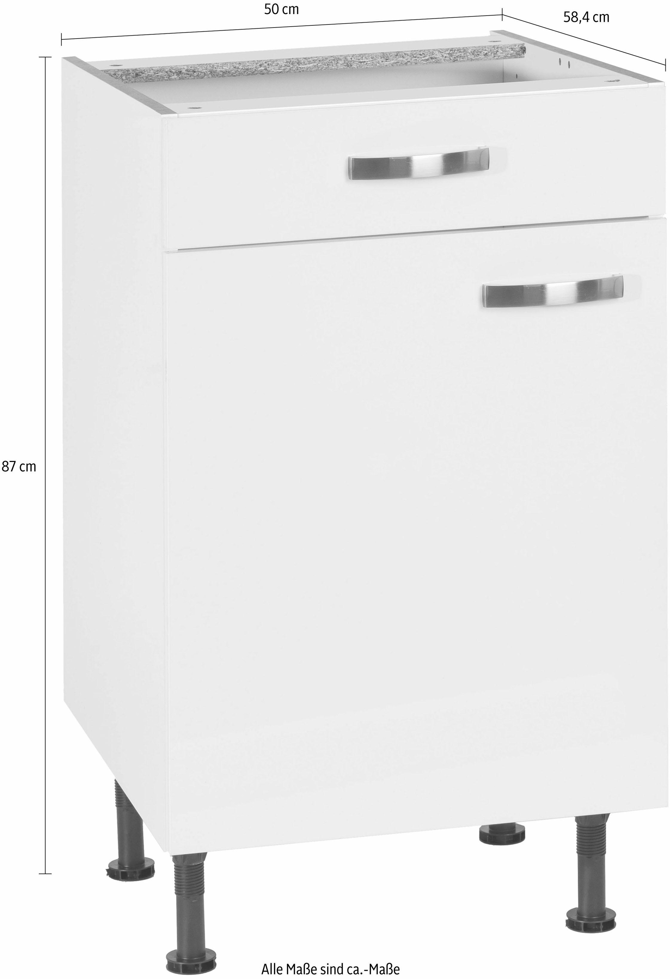KOCHSTATION Unterschrank »KS-Cara«, Breite 50 cm, mit Vollauszug und Soft-Close-Funktion