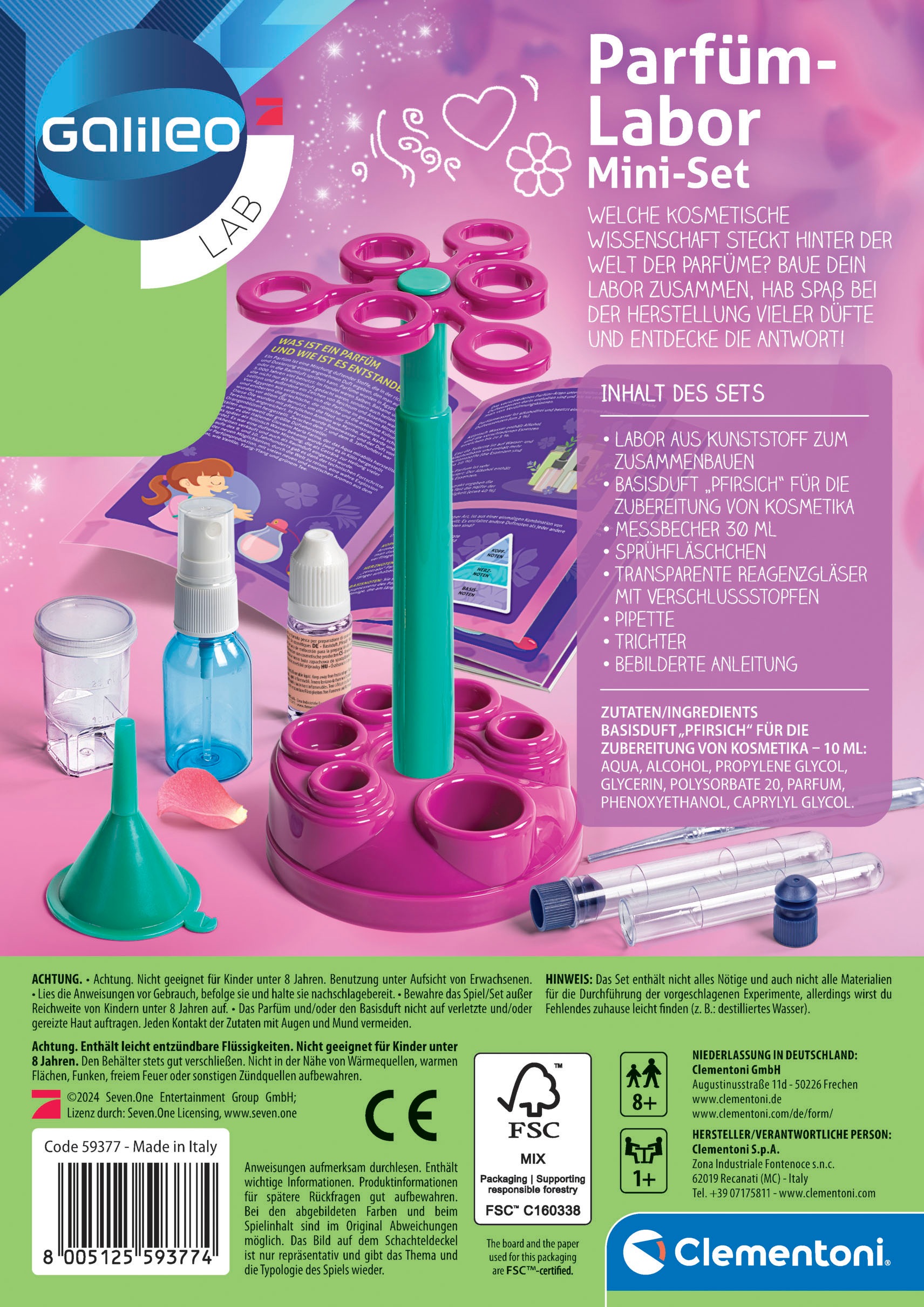Clementoni® Kreativset »Galileo Lab, Parfüm-Labor Mini-Set«