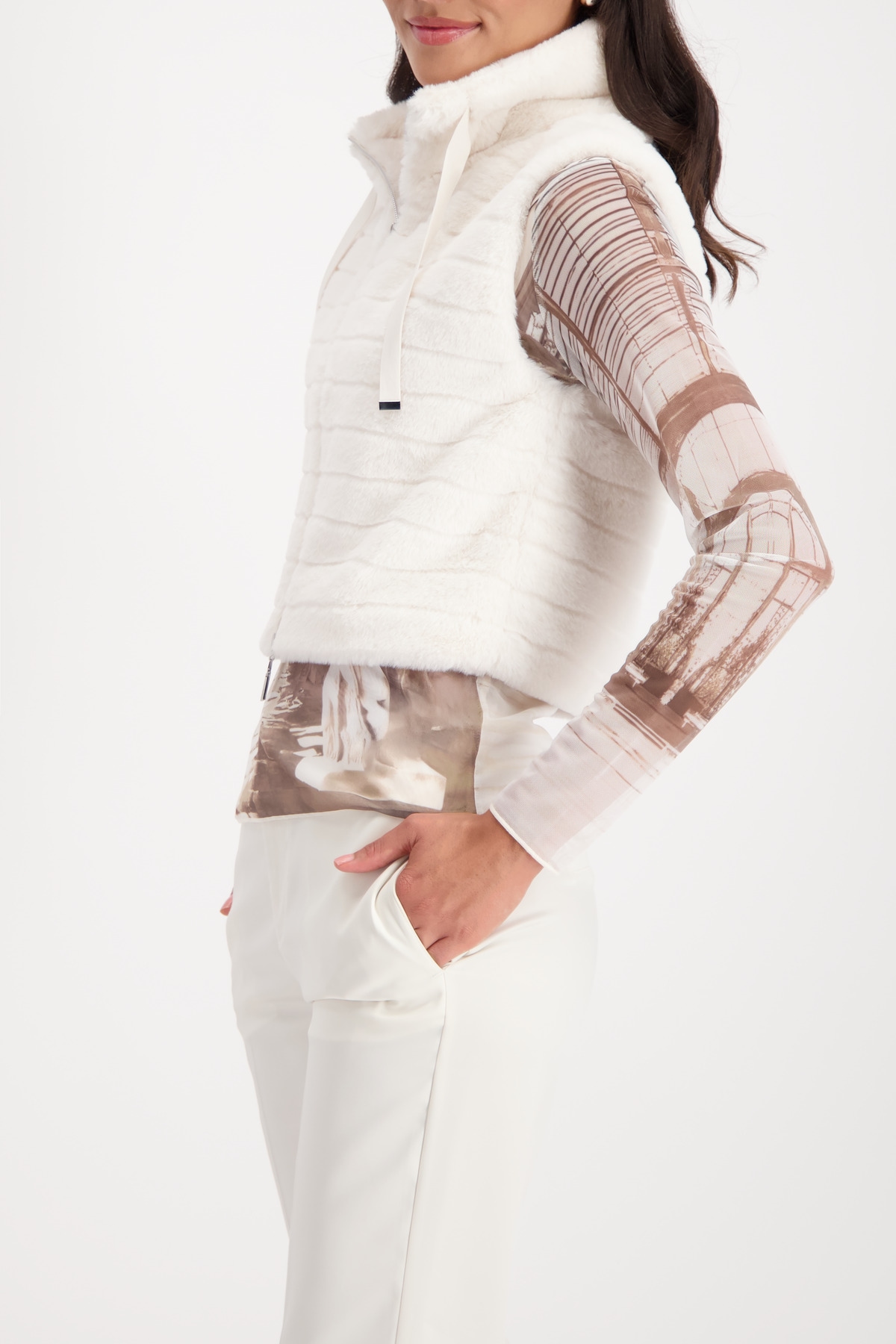 Monari Fellimitatweste »Weste fake fur«