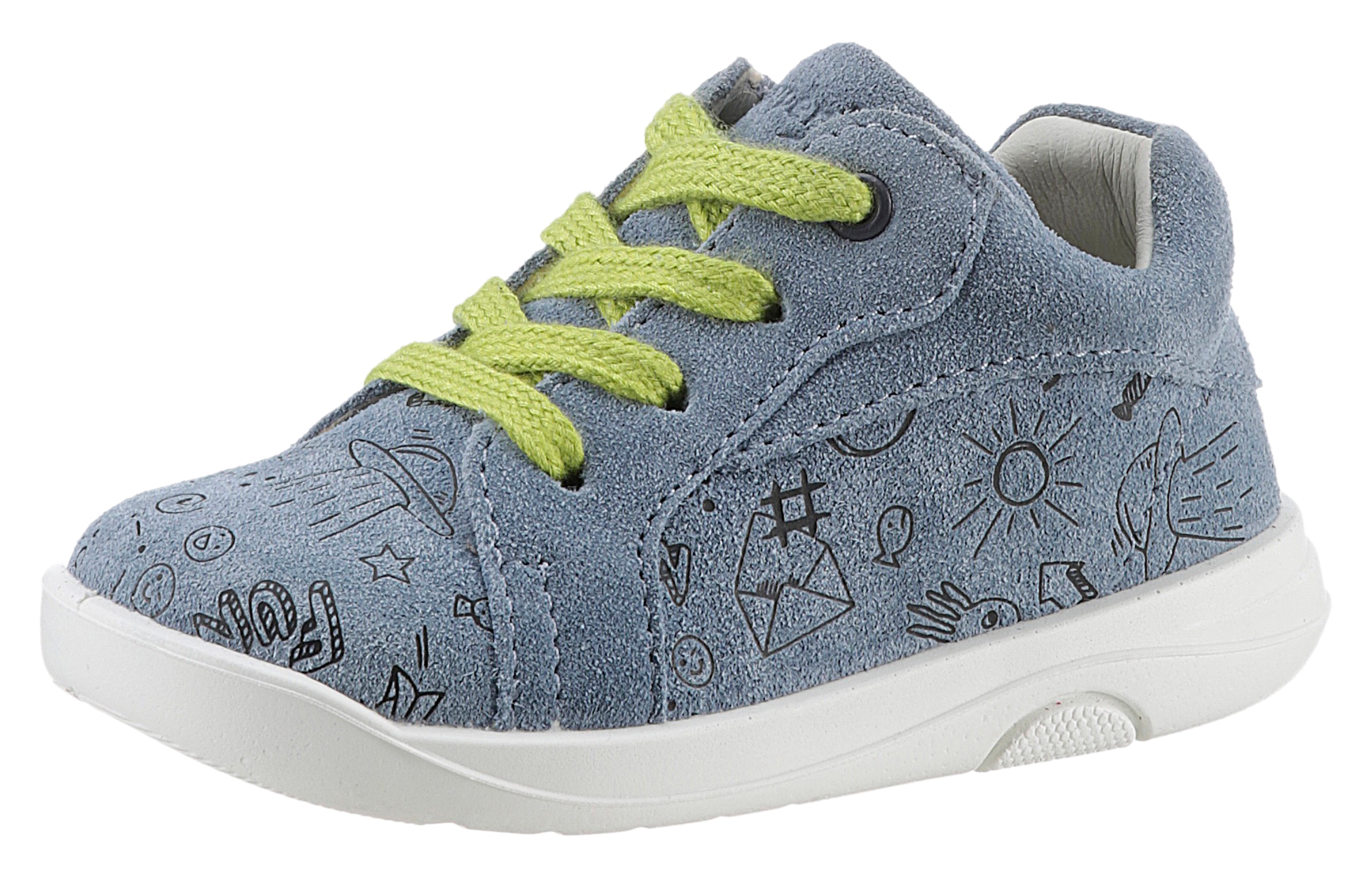 Superfit Lauflernschuh »LILLO WMS: S II«, Babyschuh, Sneaker mit farbigen Schnürsenkeln