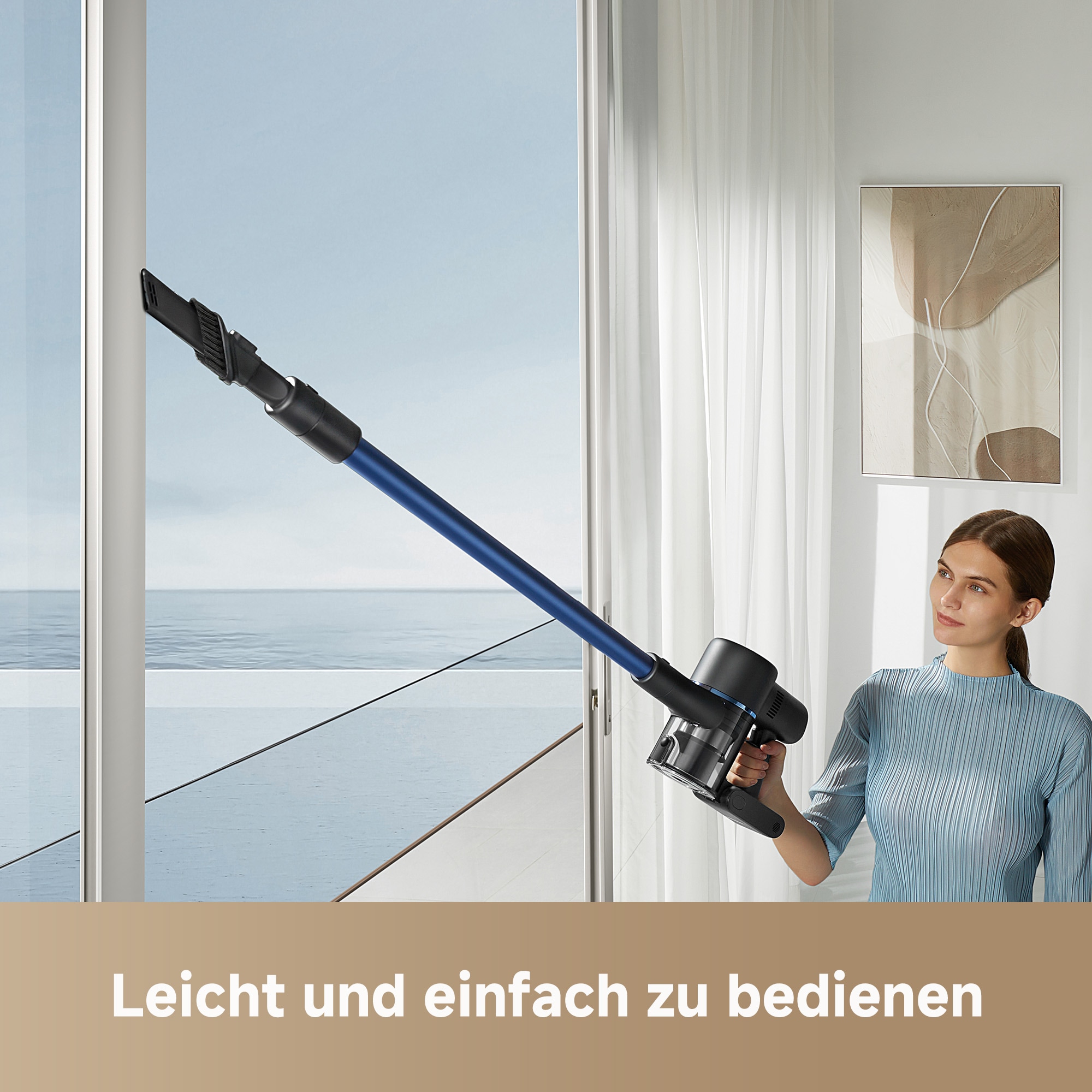 Mova Akku-Bodenstaubsauger »Mova S4 Detect, Kabelloser Vacuumsauger«, 20.000Pa Saugleistung/ Bürste mit LED-Leuchten/ Vielseitige Aufsätze