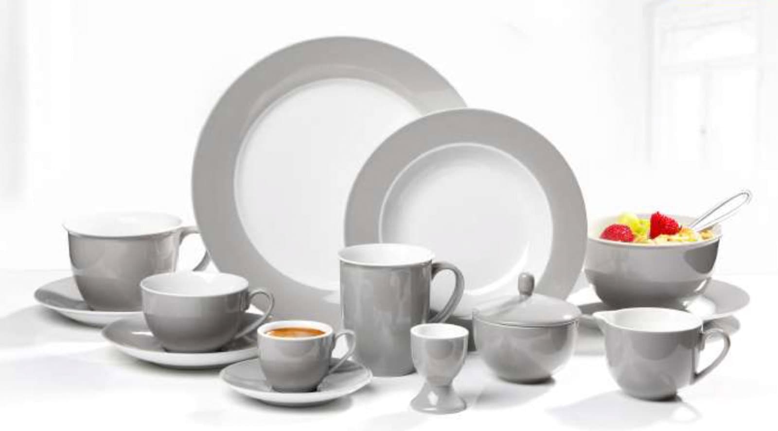 Ritzenhoff & Breker Geschirr-Set »Tafelservice Doppio 8er Set« Spülmaschinengeeignet, Spülmaschinenfest