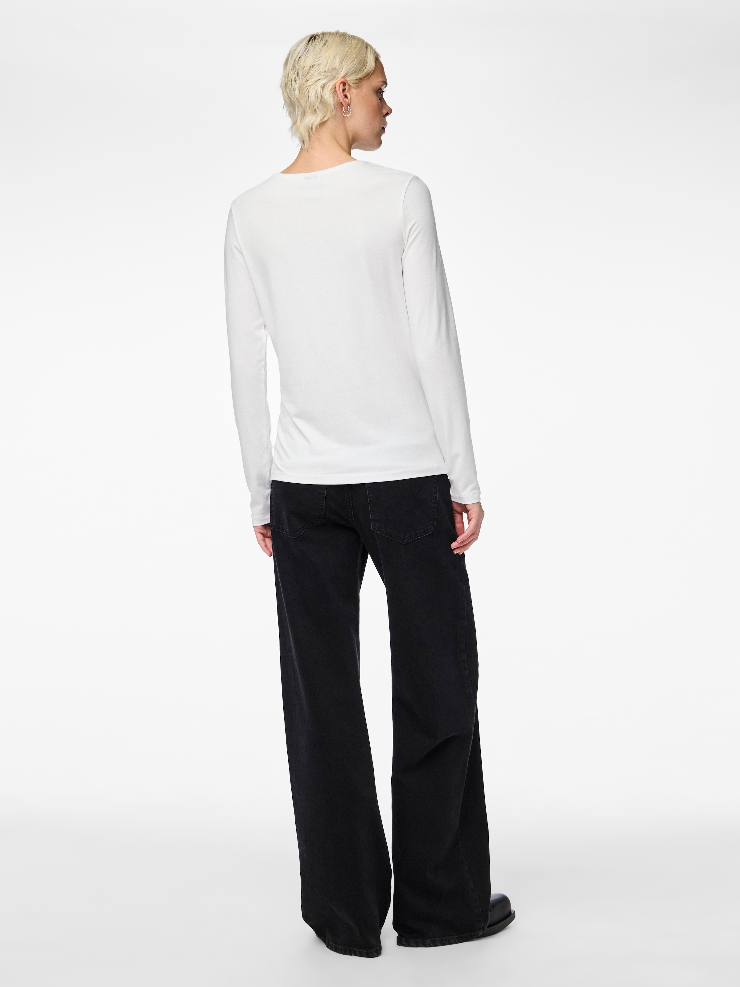 pieces Langarmshirt »PCSIRENE LS TEE JRS NOOS« Baumwollmischung, slim fit