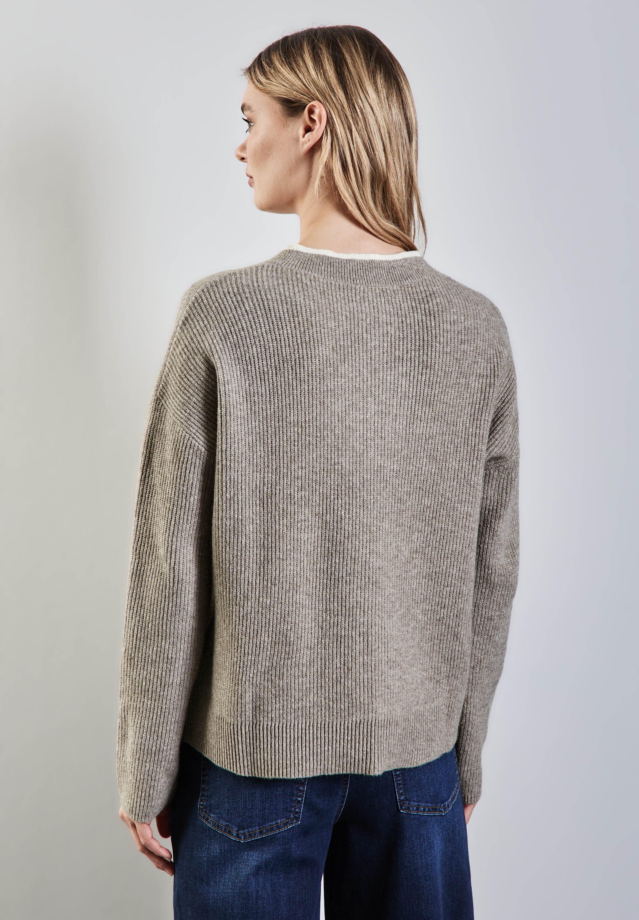 STREET ONE Strickpullover, aus softem Materialmix