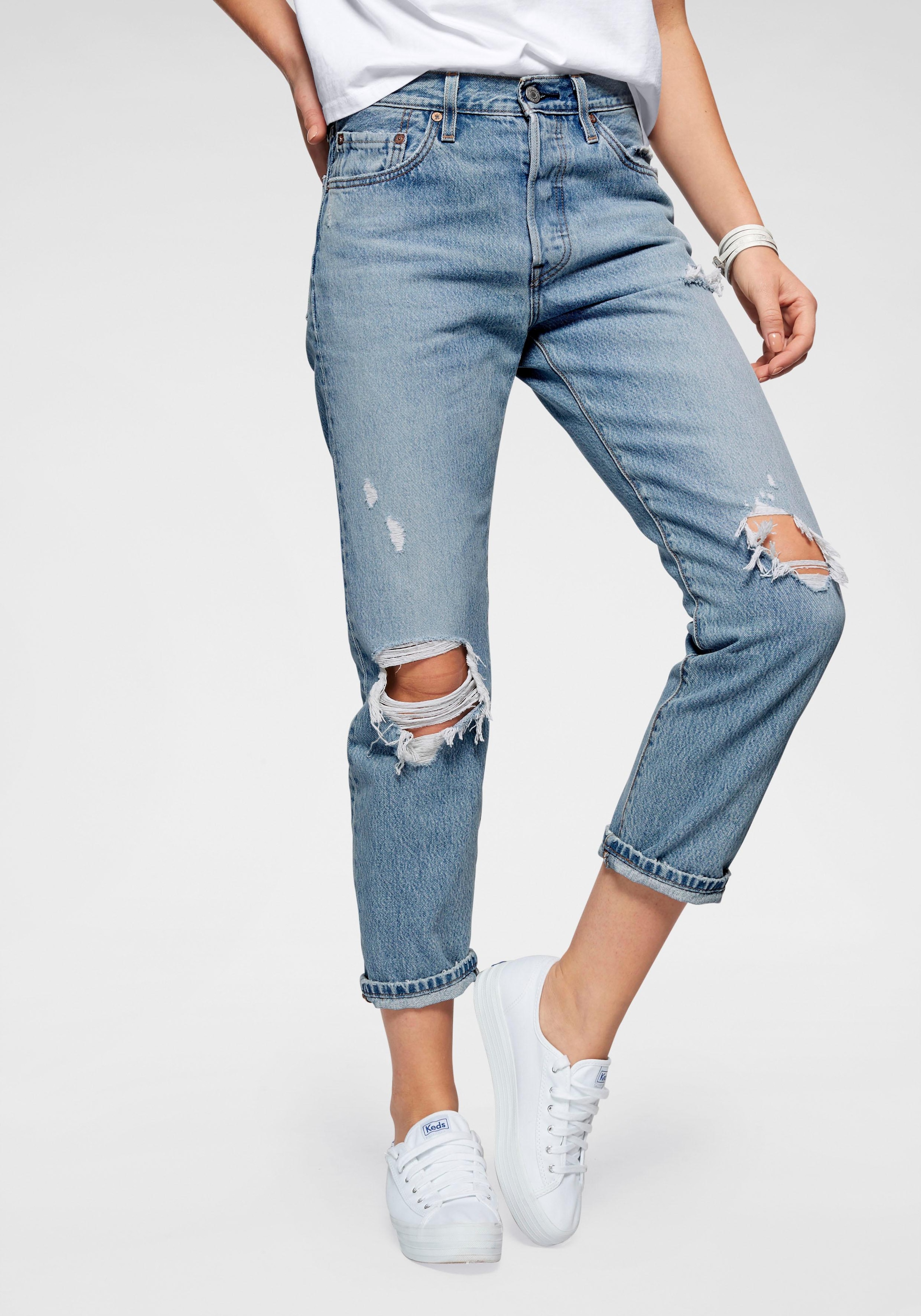 Levi S Destroyed Jeans 501 Fur Damen Kaufen Baur