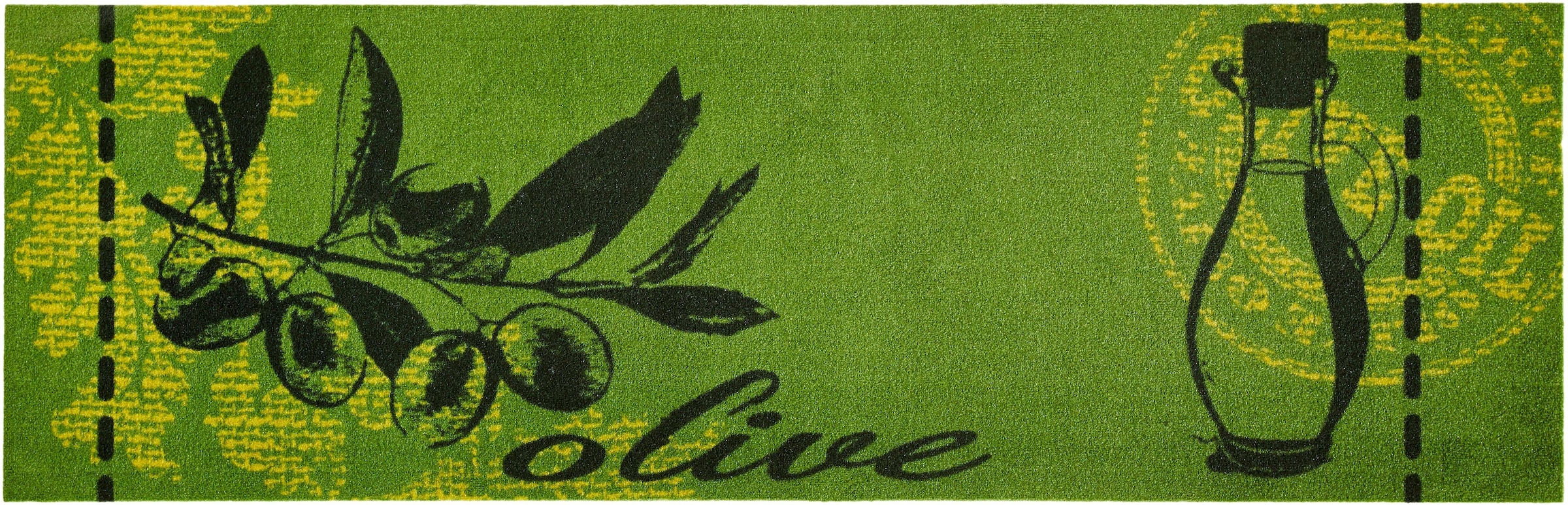 HANSE Home Küchenläufer »Olive«, rechteckig, 5 mm Höhe, Kurzflor, rutschfest, Mediterran, Waschbar, Robust, Kräftige Farben