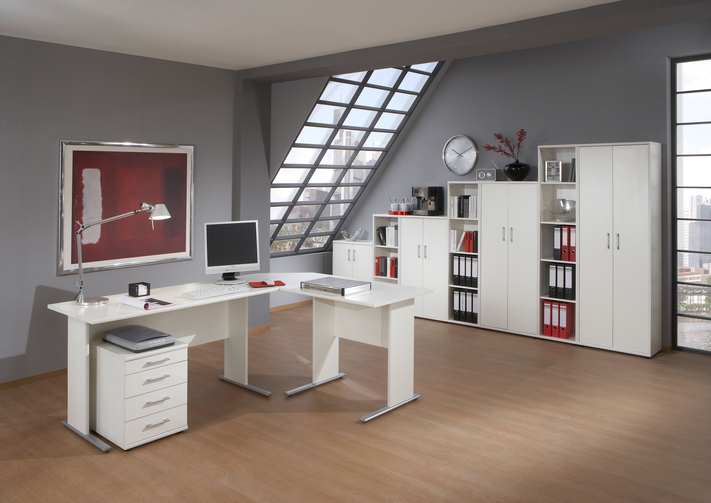 Schildmeyer Eckschreibtisch "Serie 200, Eckschreibtisch, Made in Germany, B: 350 cm" Solide Verarbeitung - Dieses Produkt ist in Deutschland gefertigt