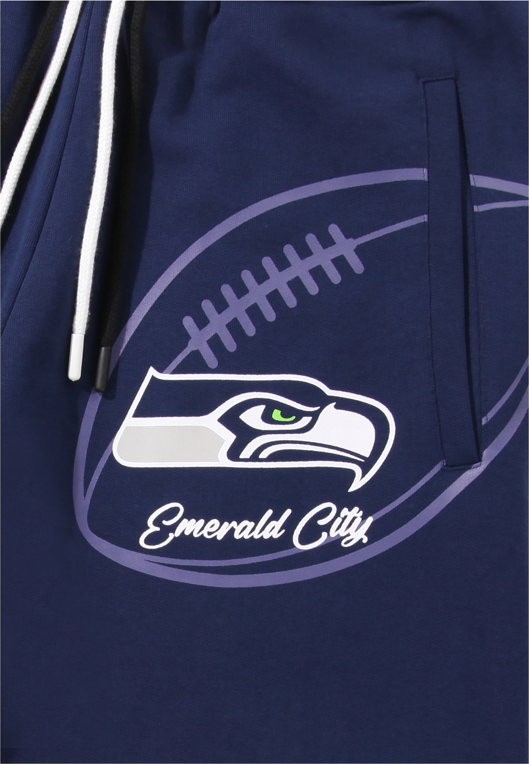 Recovered Sweathose »NFL Seahawks Emerald City«, mit gestreiften Bündchen