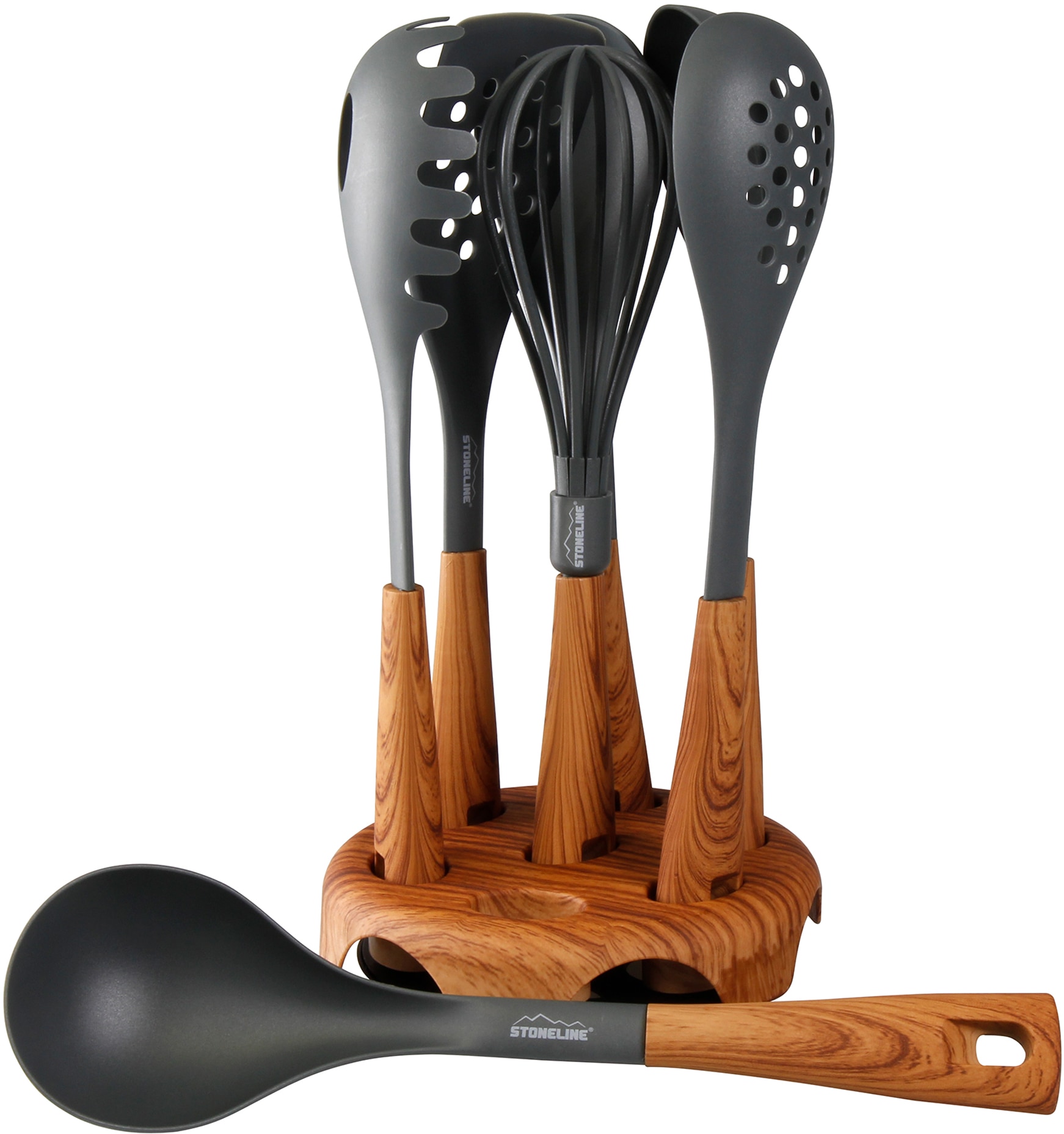 STONELINE Kochbesteck-Set mit drehbarem Ständer günstig online kaufen