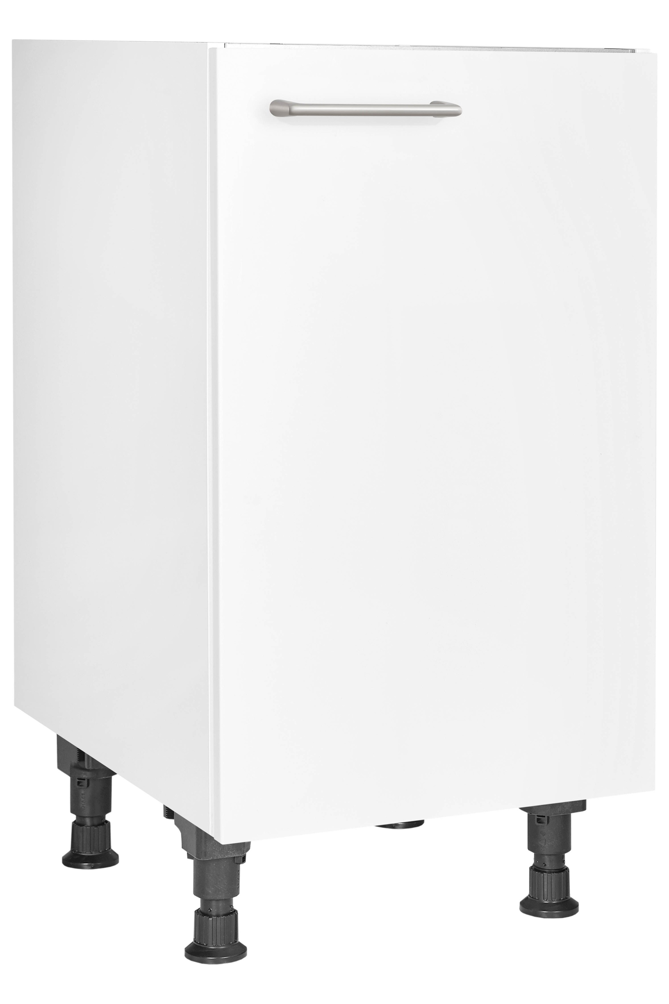 Spülenschrank NOBILIA, B:45cm H:87cm T:58,3cmfront: alpinweiß, korpus: alpinweiß, Küche, Schränke, ""Laser", Ausrichtung wählbar, vormontiert, in den