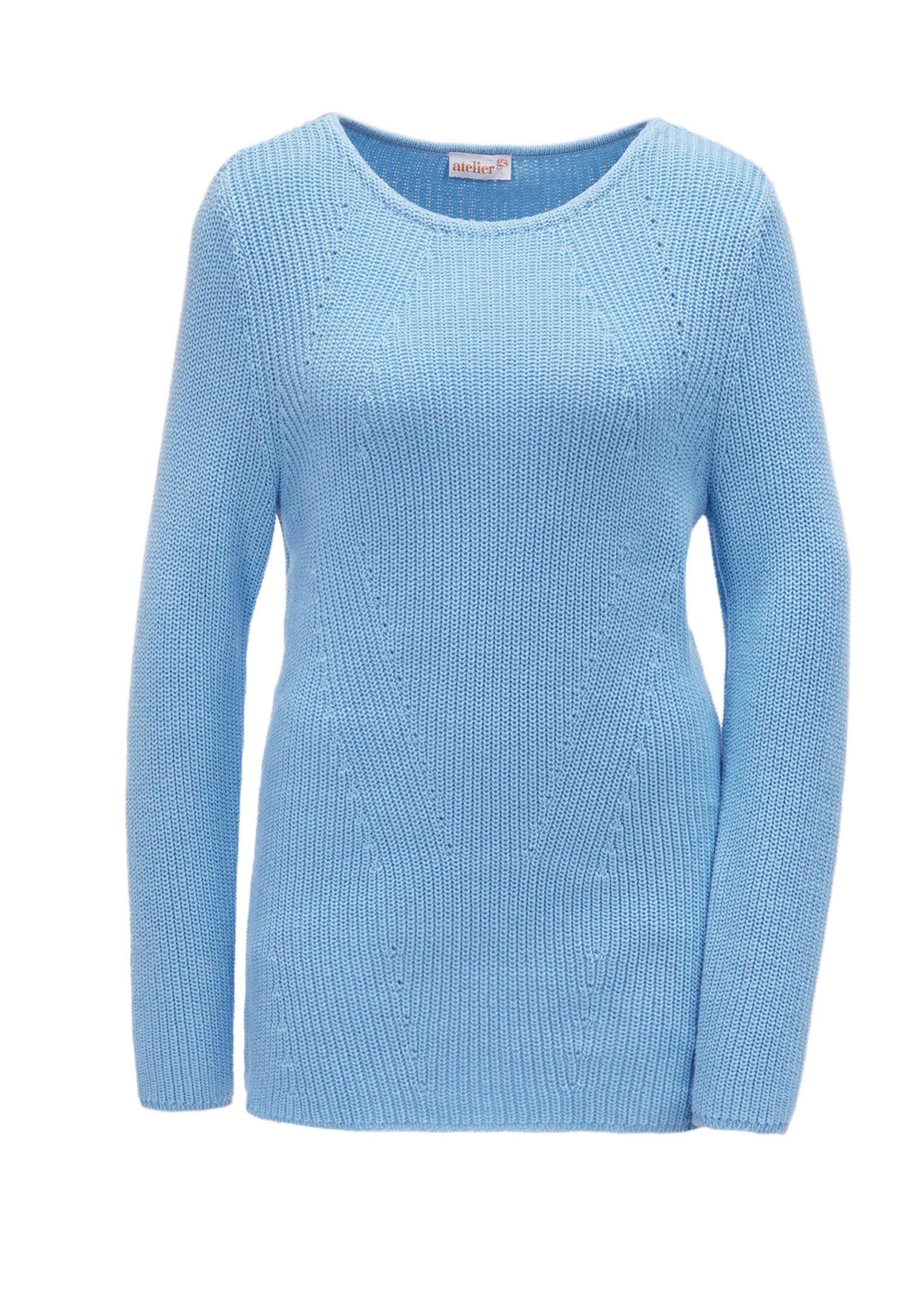 GOLDNER Strickpullover "Baumwollpullover mit Patentgrobstrick" Ohne