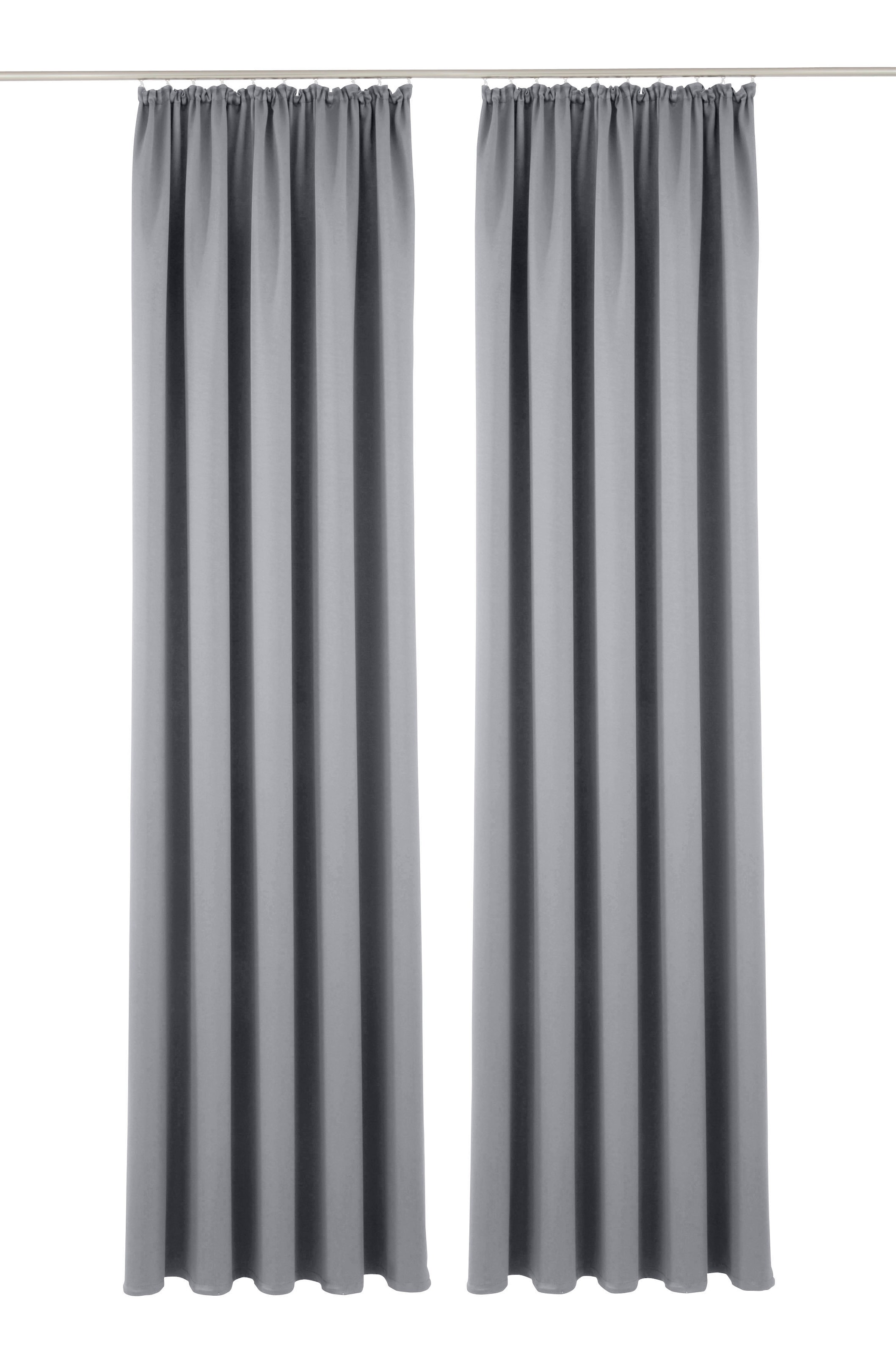 my home Verdunkelungsvorhang »Solana, Gardinen mit Kräuselband, Vorhänge, Wohnzimmer, modern,« Kräuselband 2 Stk. tlg. 2er-Set Verdunklungsvorhang mit Thermofunktion, Bestseller, einfarbig