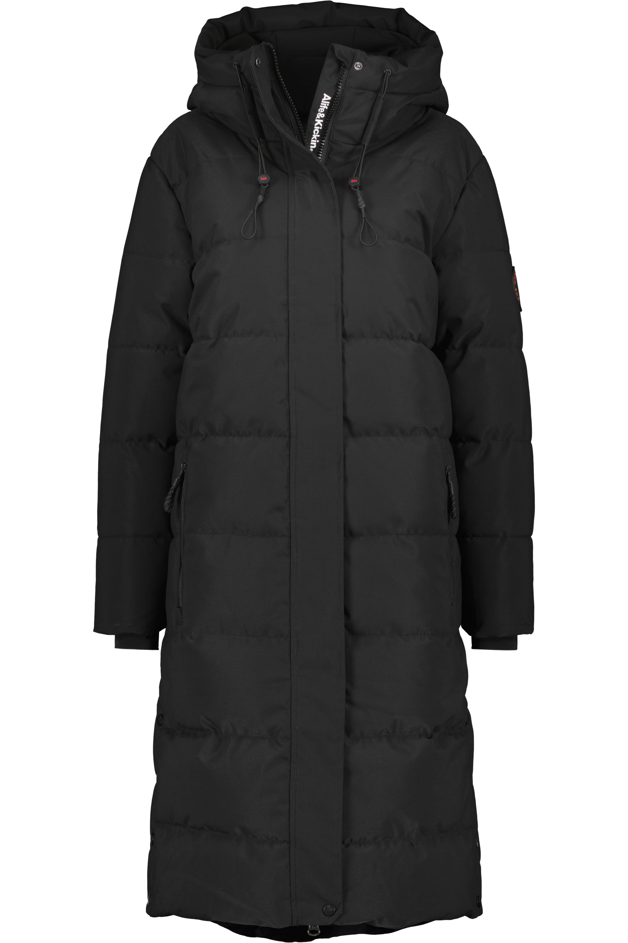 Alife & Kickin 1100000002199 "Damen KatiaAK A Steppjacke, Winterjacke" mit Kapuze Langer Wintermantel mit großer Kapuze und regulierbarer Beinfreiheit