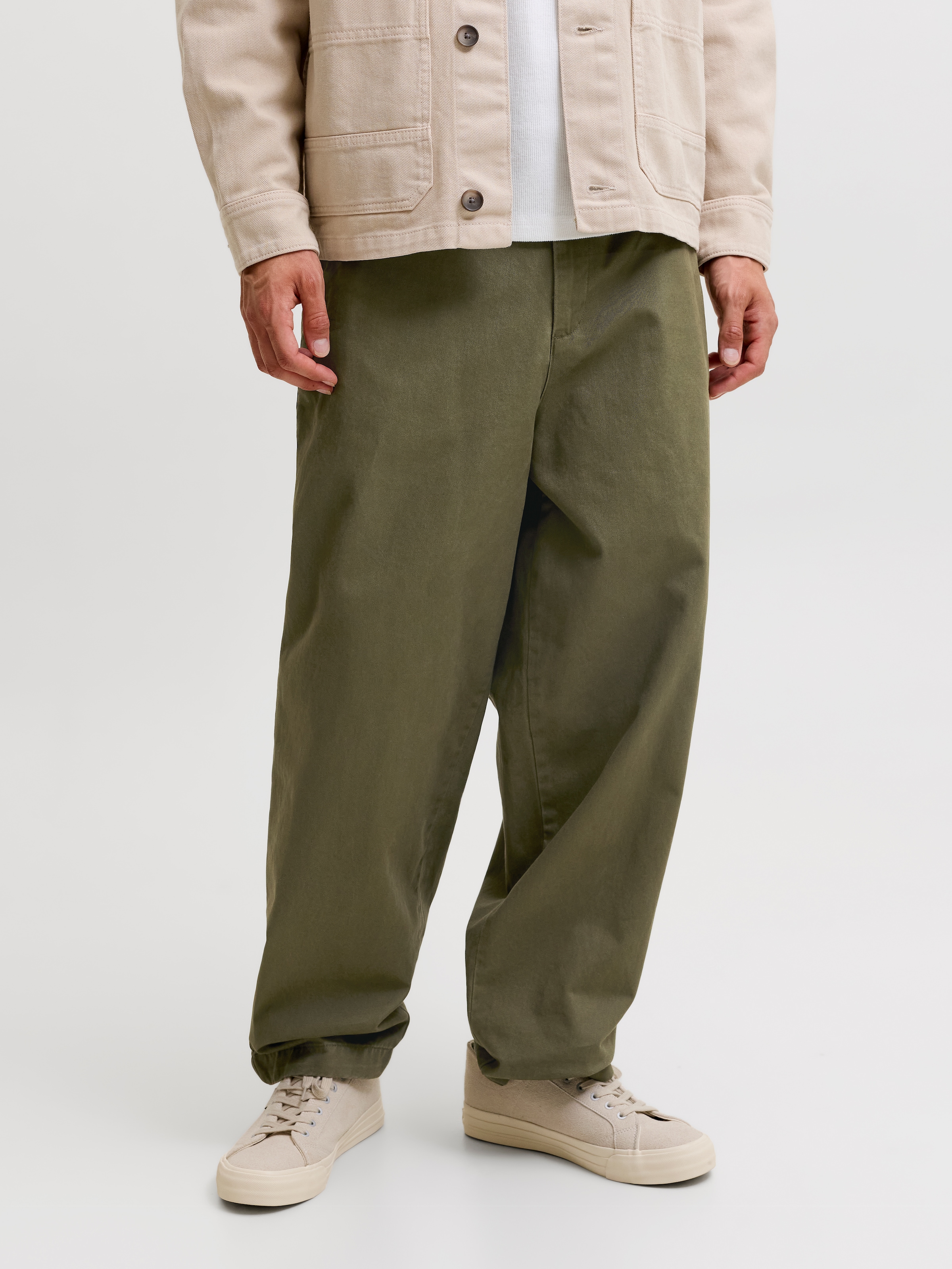 Jack & Jones Schlupfhose "JPSTEVAN ELVARO JOGGER SN" Baumwolle, barrel fit