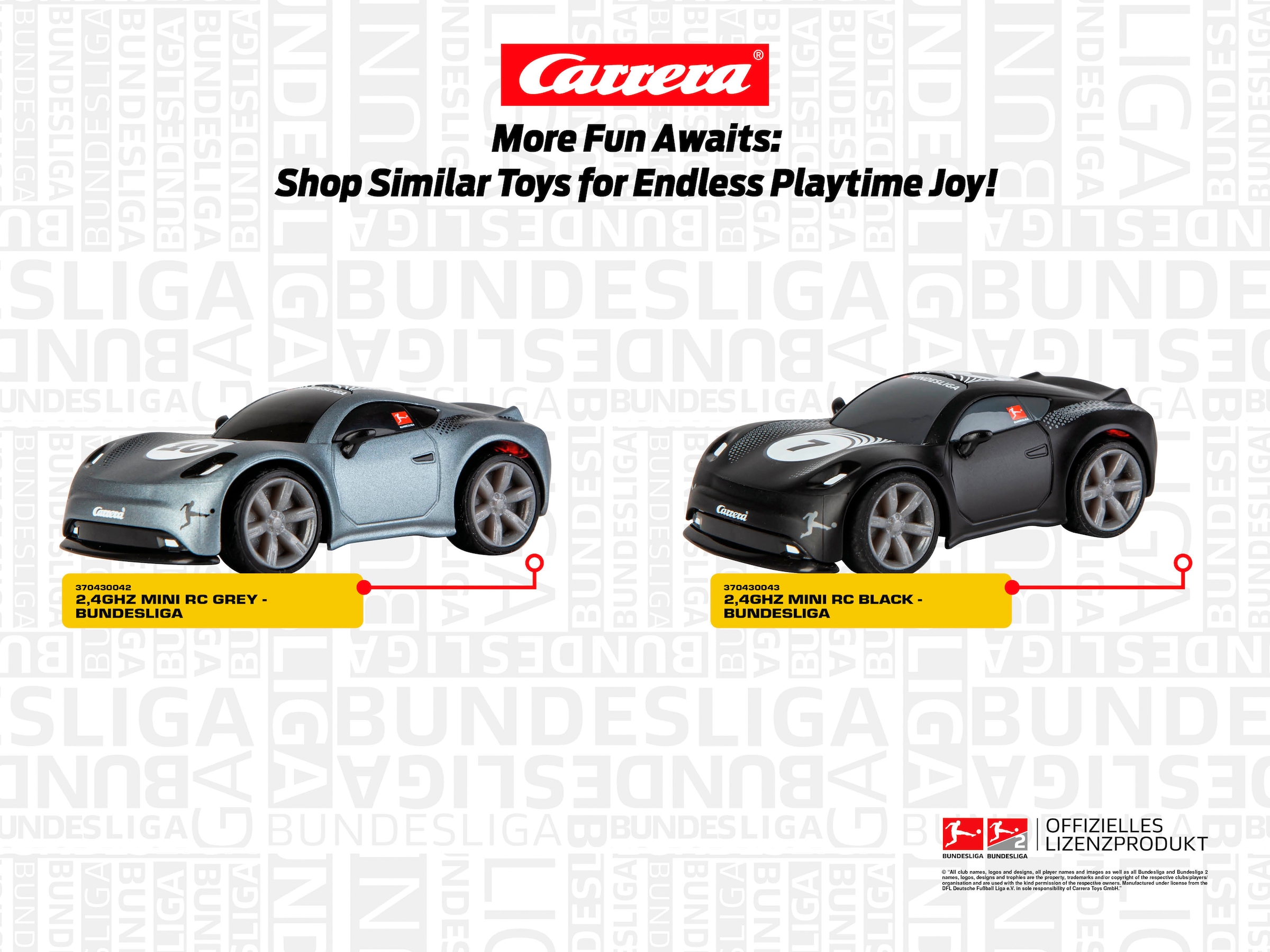 Carrera® RC-Auto »Carrera® RC Fußball Set Bundesliga, inkl. Sticker von 24 Clubs«