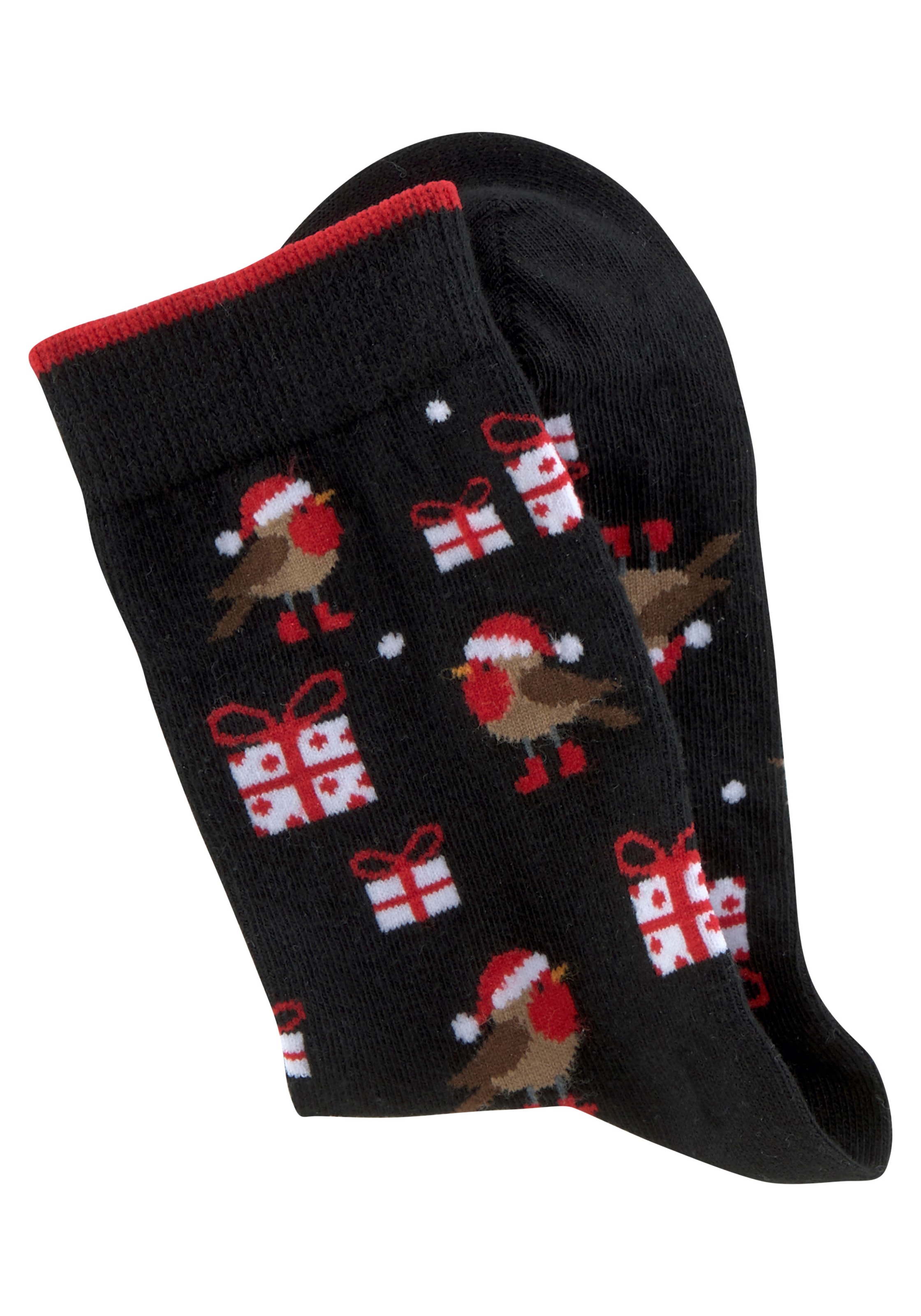 H.I.S Socken Packung, 3 Stk. tlg. mit lustigen Weihnachtsmotiven