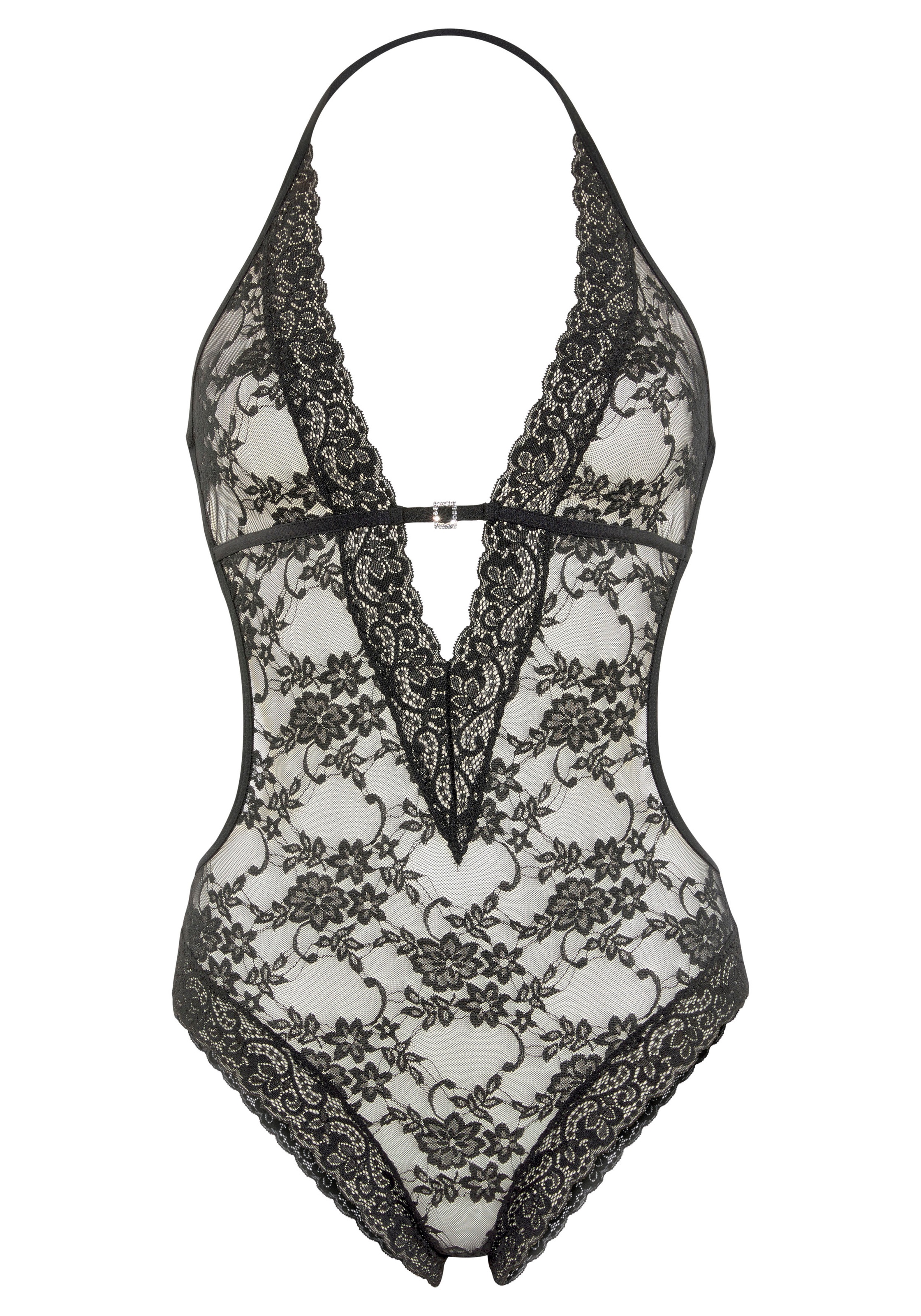 JETTE Body, aus floraler Spitze mit Glitzeraccessoire, sexy Dessous, Reizwä günstig online kaufen