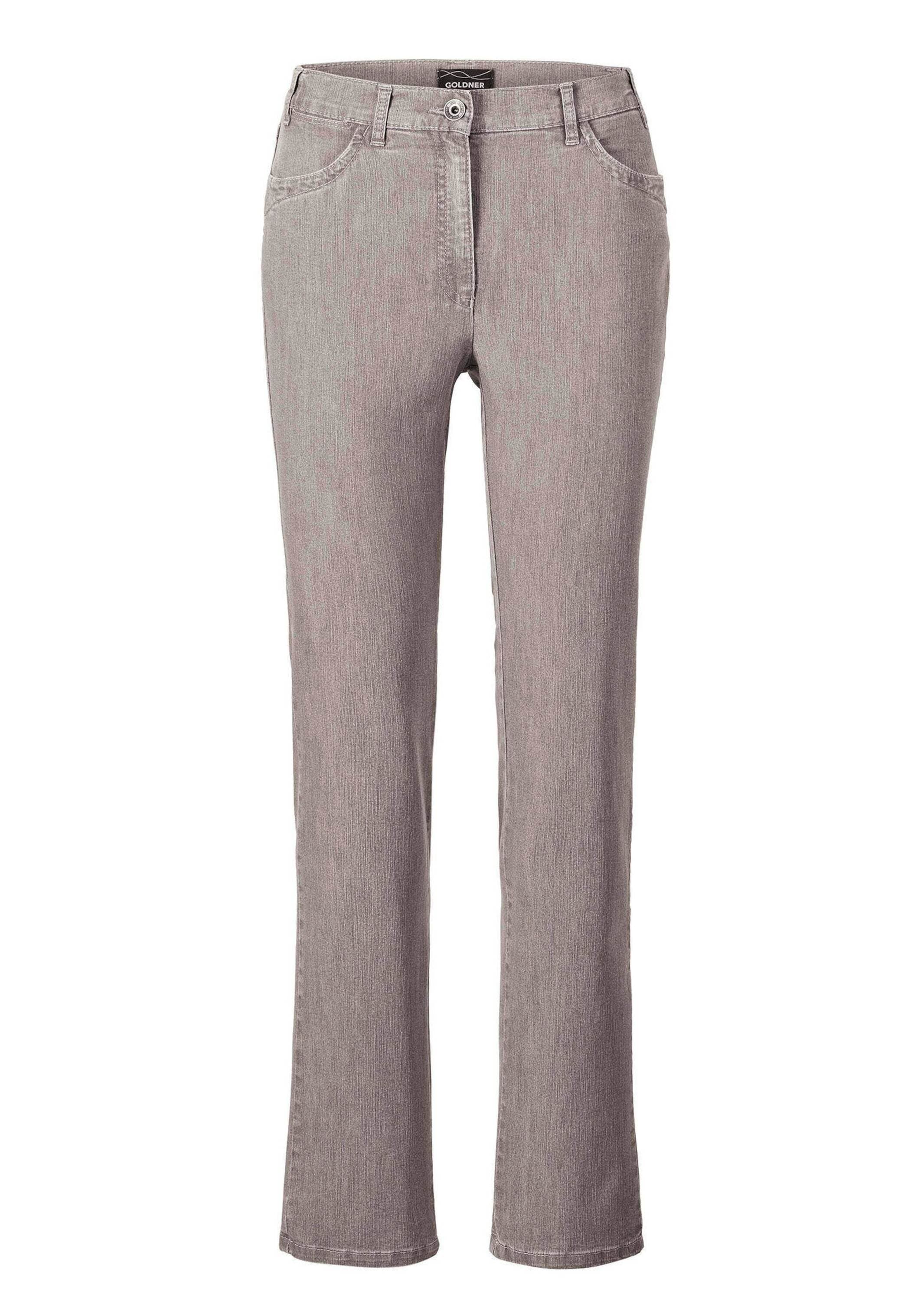 GOLDNER Stretch-Jeans "Kurzgröße Denimhose mit Stretchkomfort" Ohne