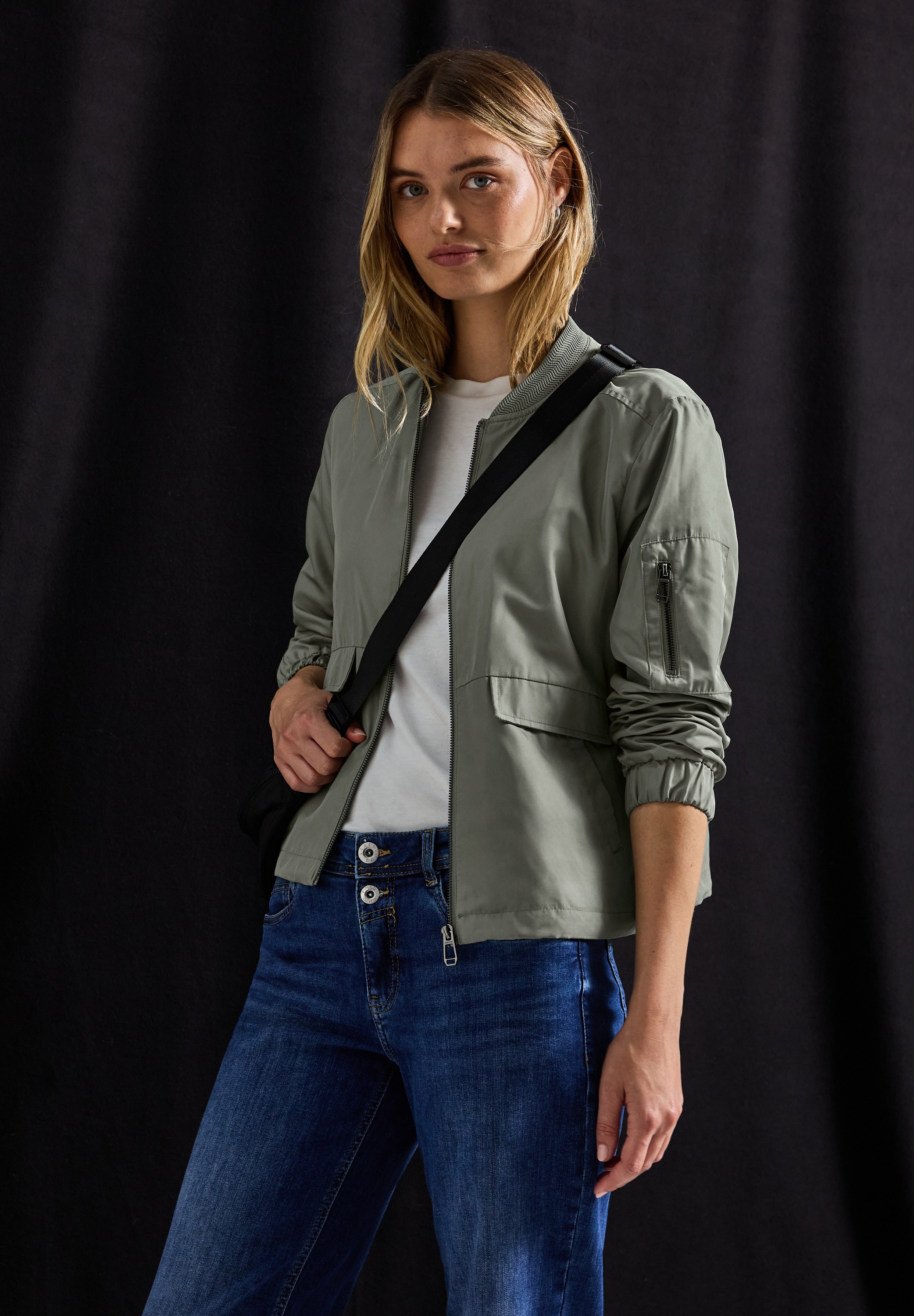 STREET ONE Blouson ohne Kapuze mit Elastikbund an den Ärmeln