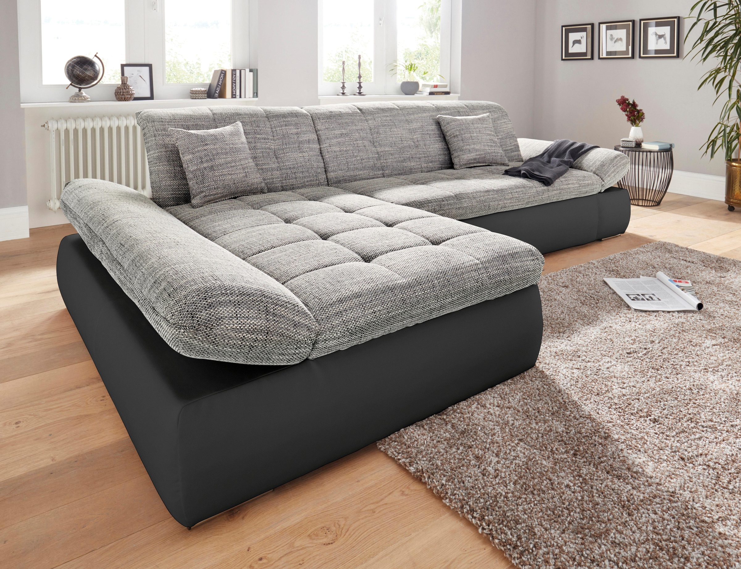DOMO collection Ecksofa "PB Moric wahlweise mit Bettfunktion + Armteilverst günstig online kaufen