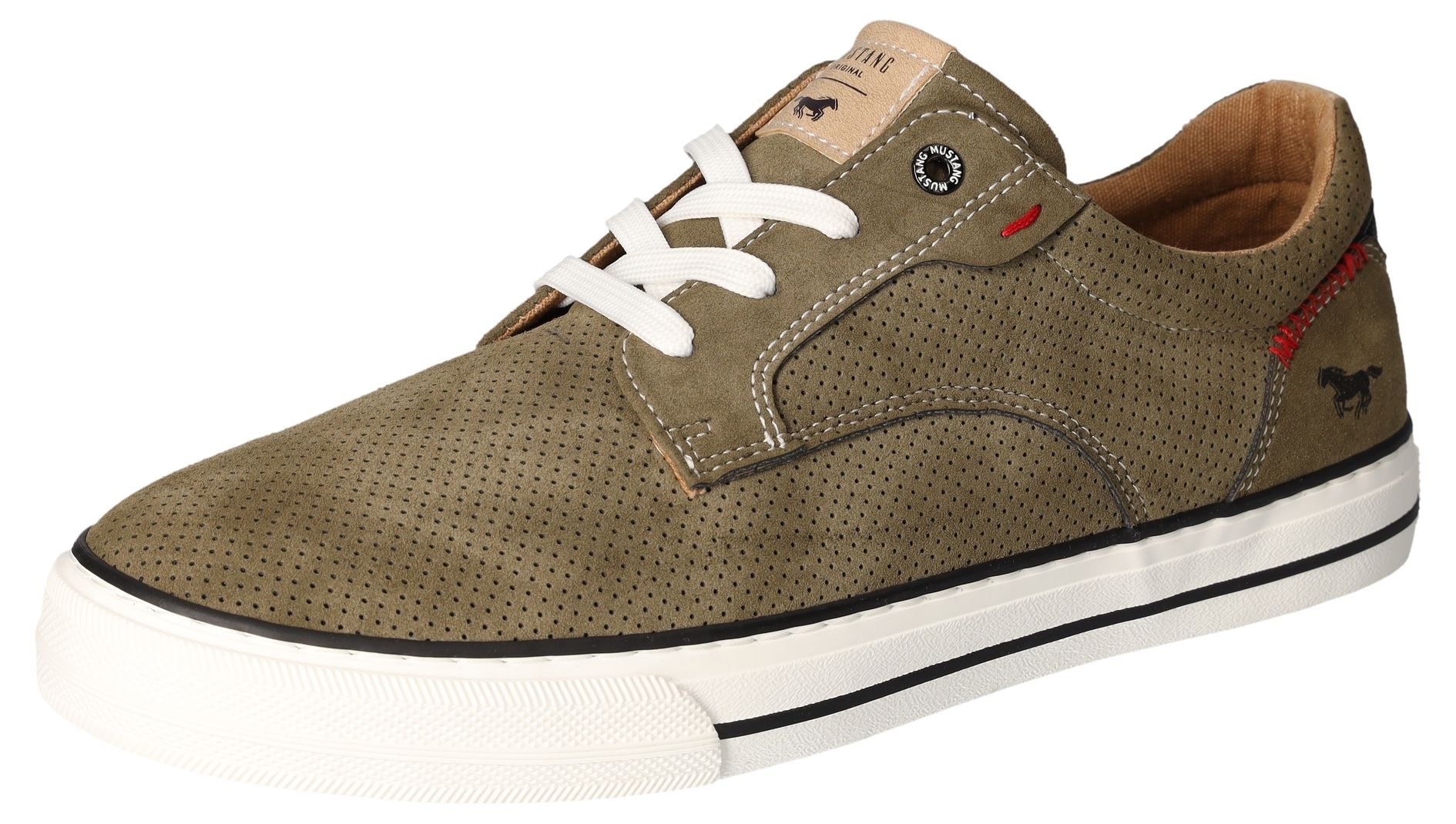 Mustang Shoes Sneaker, Freizeitschuh, Halbschuh, Schnürschuh mit Ziernaht