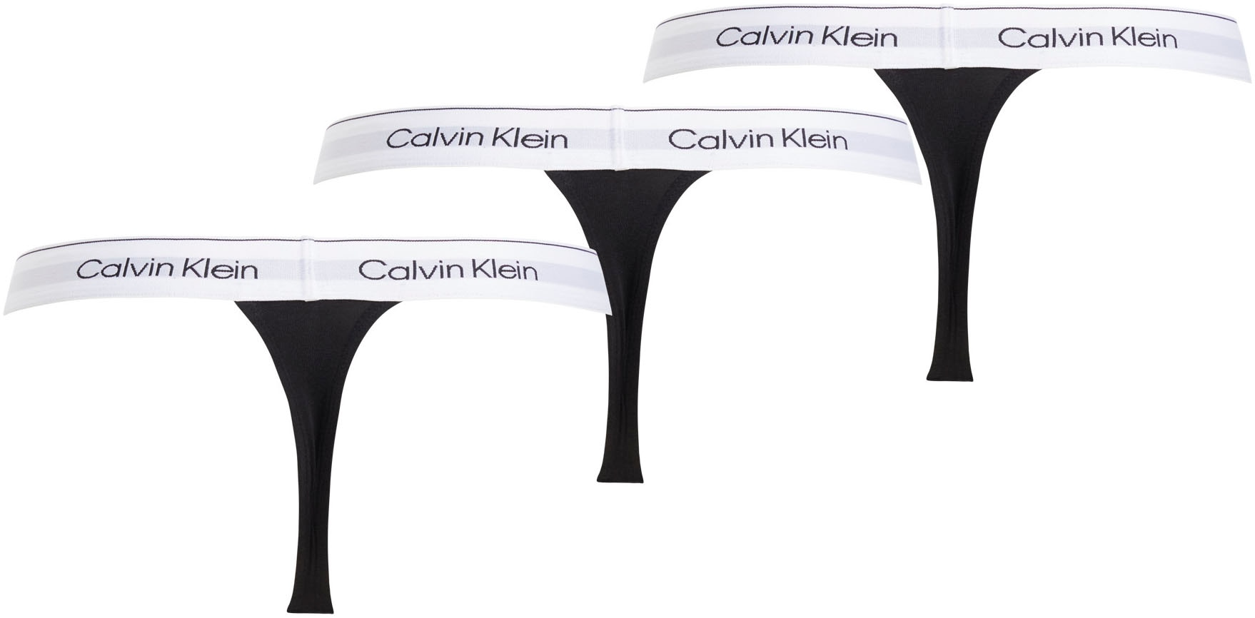 Calvin Klein Underwear String "THONG 3PK", (Packung, 3 St.), mit Logo-Elast günstig online kaufen