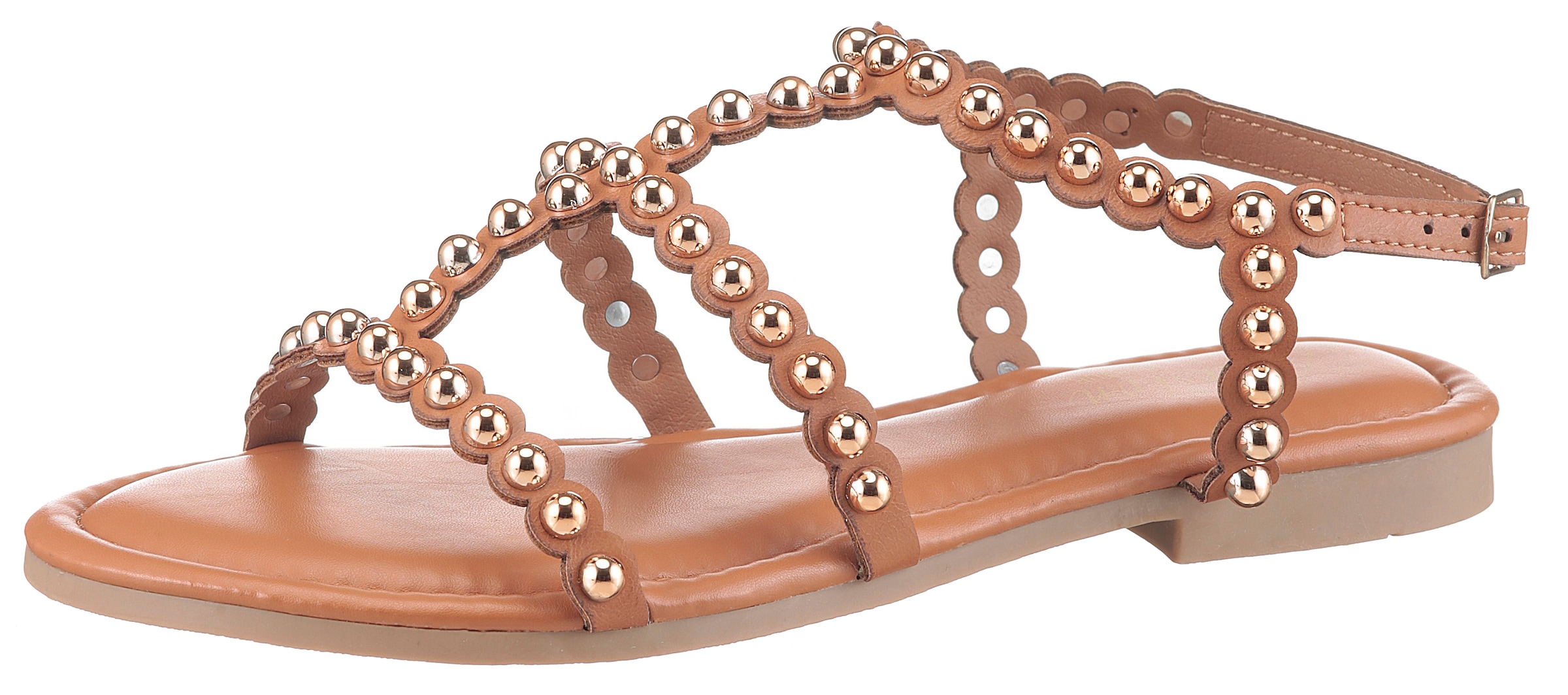 Aniston SHOES Riemchensandale, Sommerschuh, Sandale, Blockabsatz, Zierperlen - NEUE KOLLEKTION
