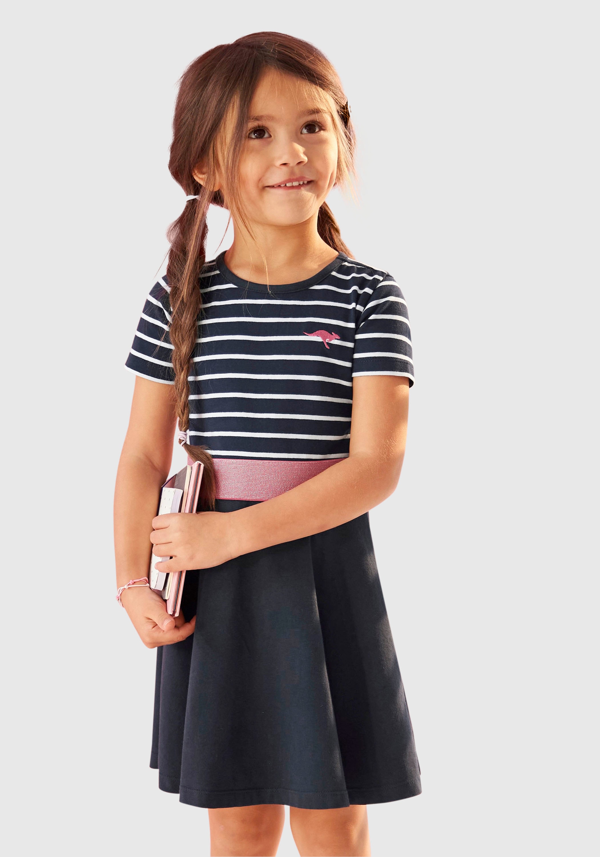 KangaROOS Jerseykleid "für kleine Mädchen" kniefrei, aus Jersey, kurzärmelig