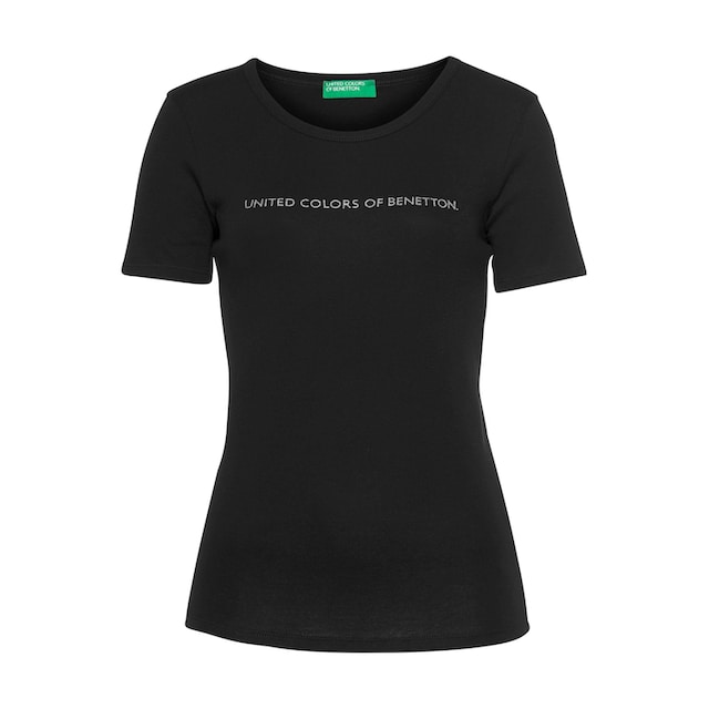DAMEN Hemden & T-Shirts Glitzer Rabatt 83 % Benetton T-Shirt Schwarz L 