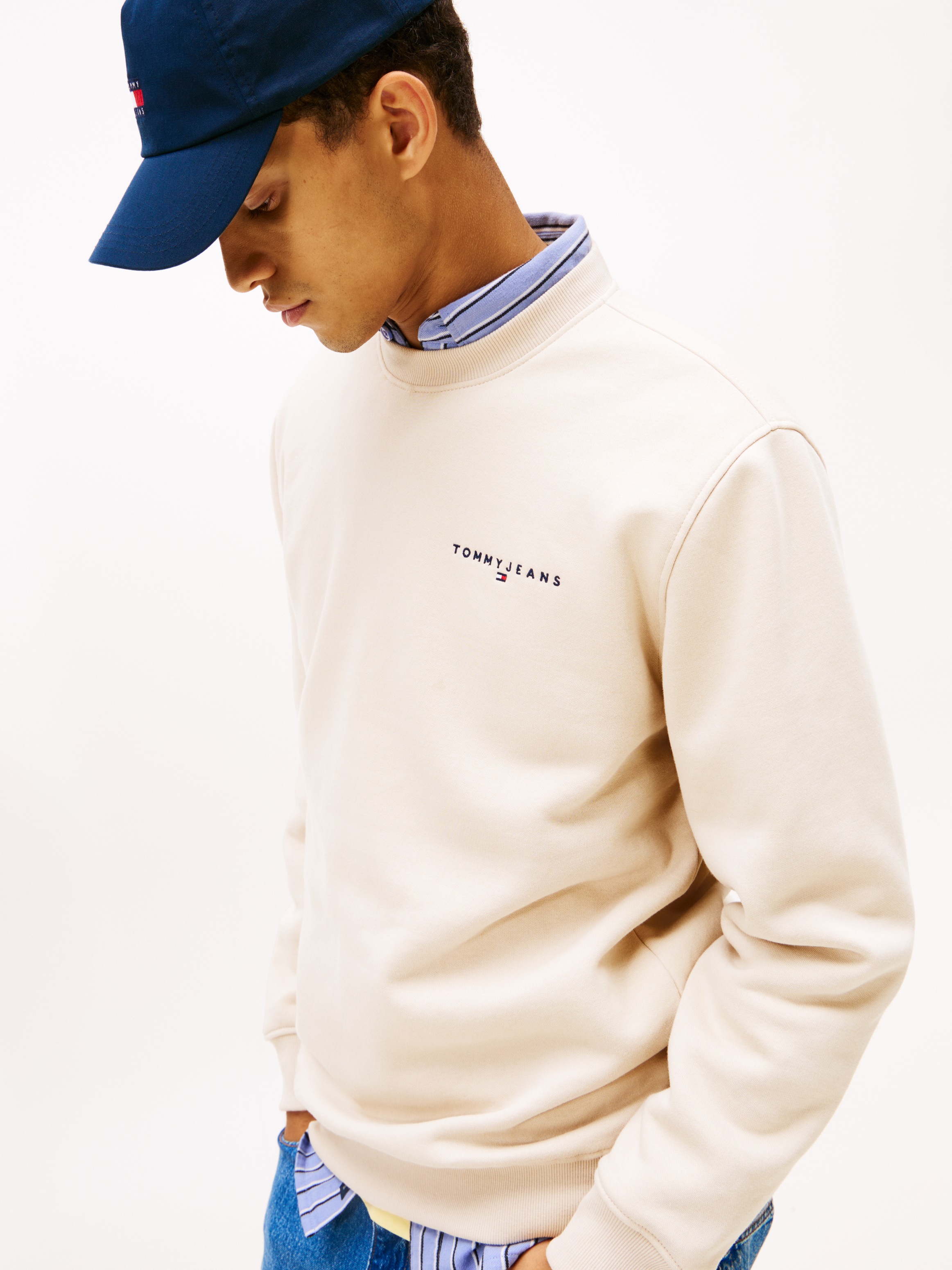 Tommy Jeans Sweatshirt "TJM REG LINEAR CREW EXT", mit Logostickerei günstig online kaufen