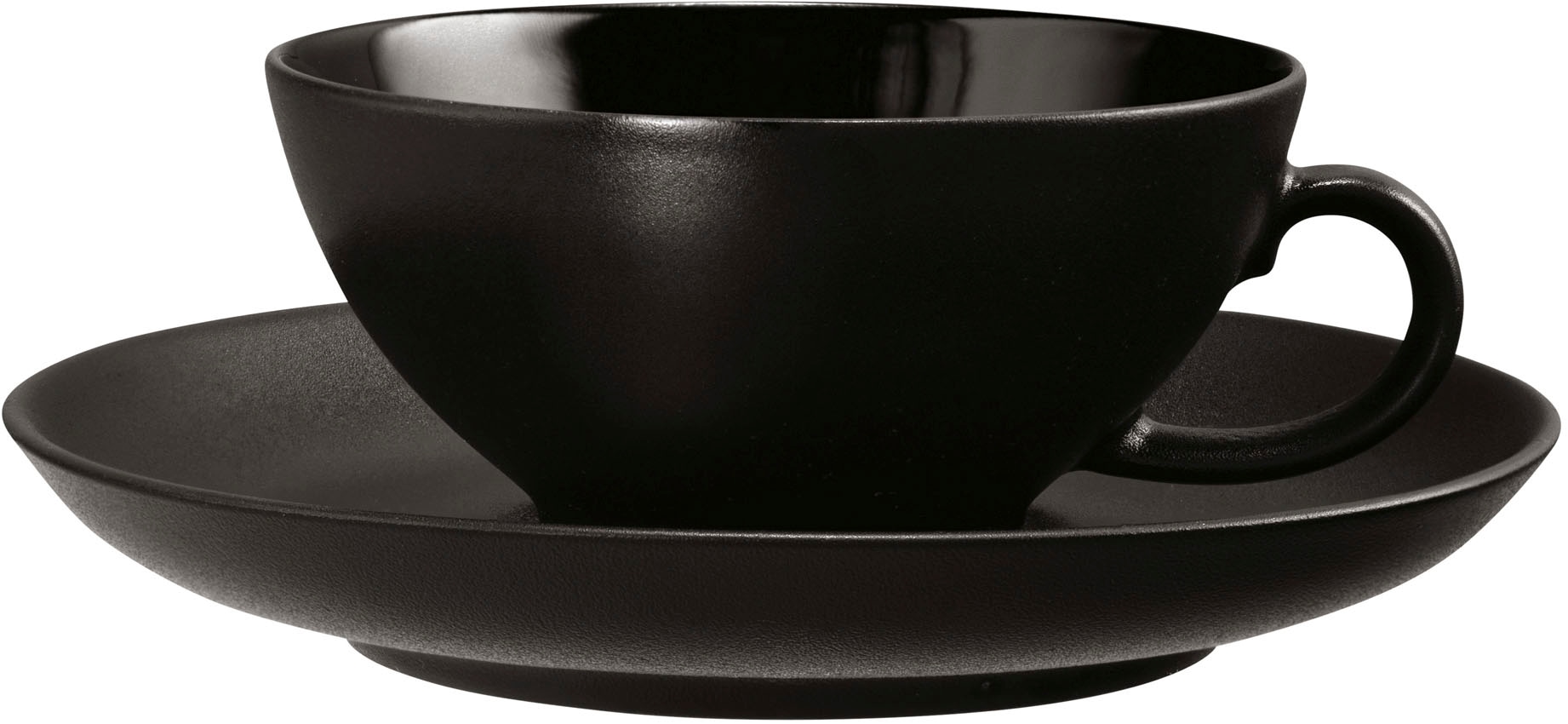 Seltmann Weiden Untertasse »Liberty - Velvet Black«, (1 St.), Teeuntertasse 13 cm