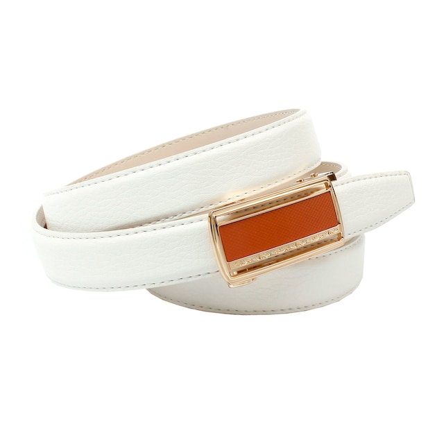 Anthoni Crown Ledergürtel, Damengürtel mit Glas-Schließe in orange kaufen |  BAUR