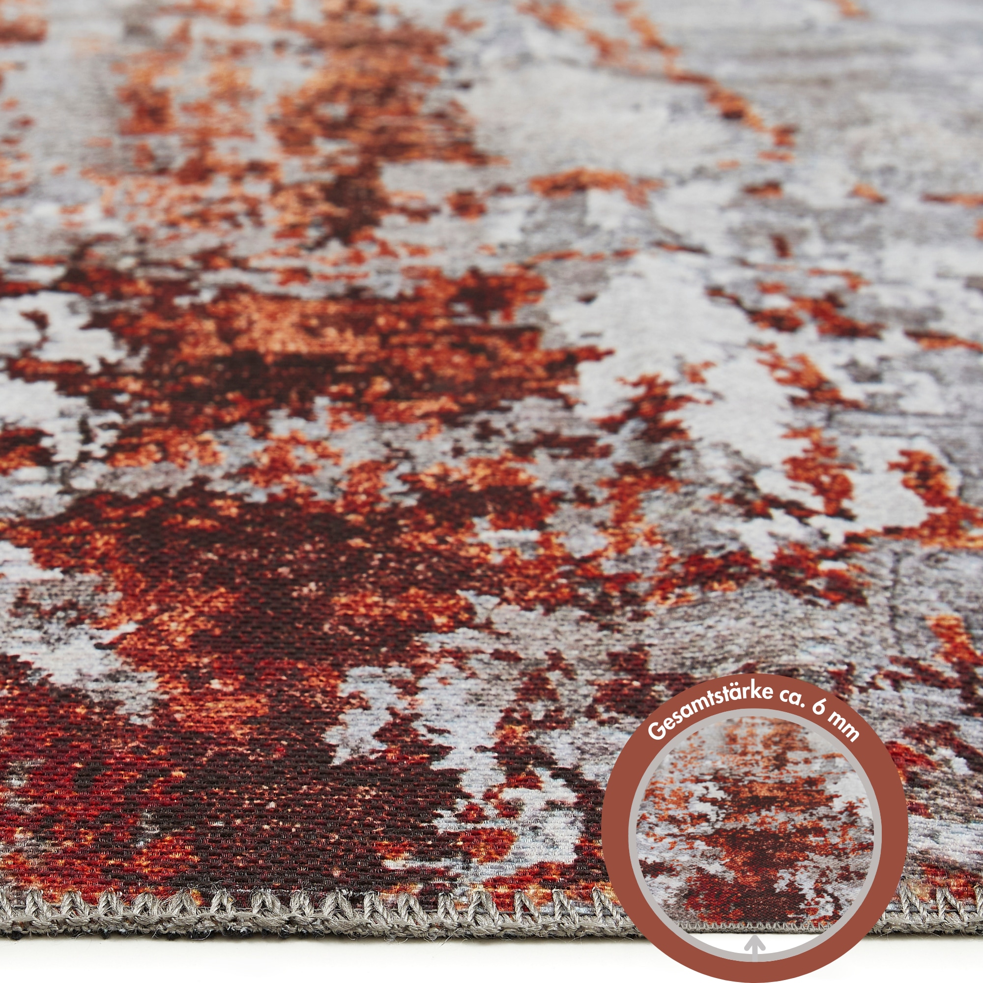 LUXOR living Teppich »Lago«, rechteckig, 6 mm Höhe, faltbarer Teppich, modernes Design, waschbar, In- und Outdoor geeignet