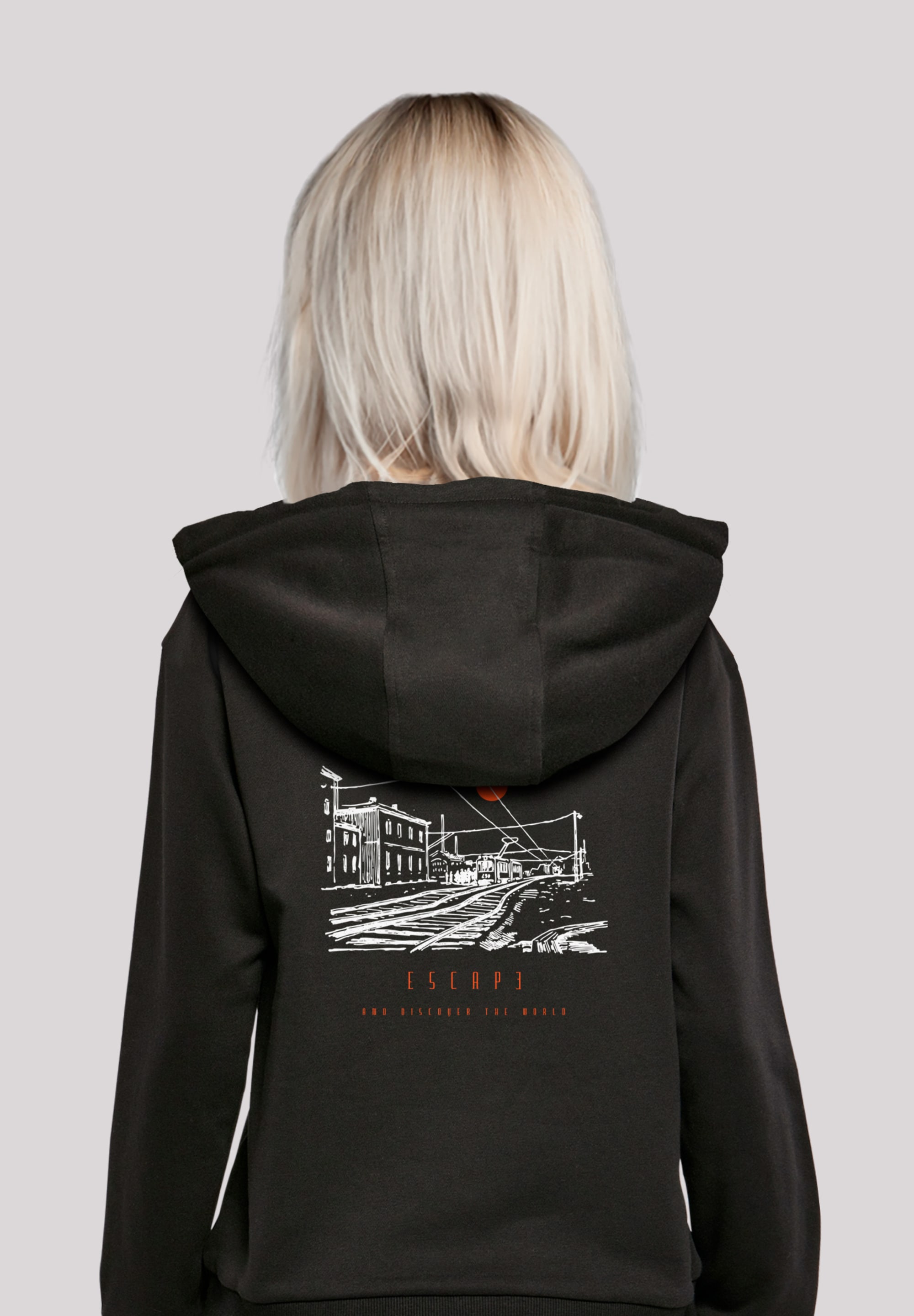F4NT4STIC Kapuzenpullover "Escape Discover the World Town Train Station", P günstig online kaufen