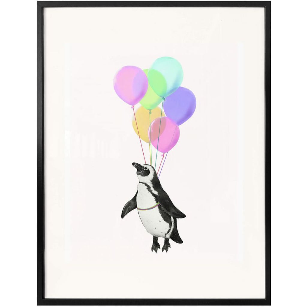 Wall-Art Poster »Pinguin Luftballon«, Tiere, (1 St.)