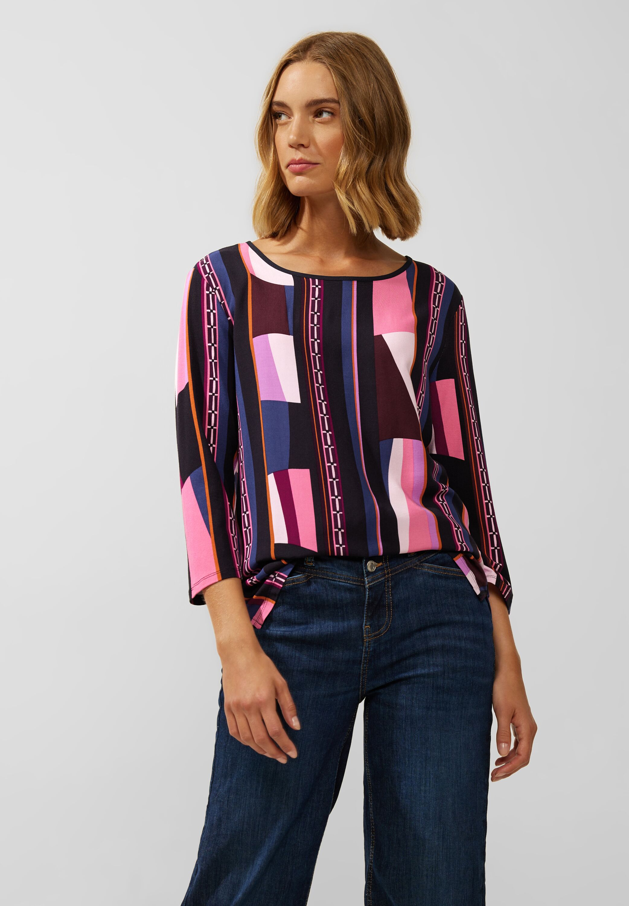 3/4-Arm-Shirt, mit 3/4 Ärmeln