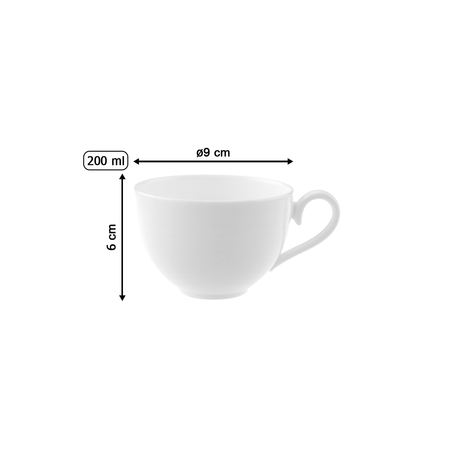 Villeroy & Boch Tasse "Kaffee- Obertasse Royal 200 ml 6er Set weiß" günstig online kaufen