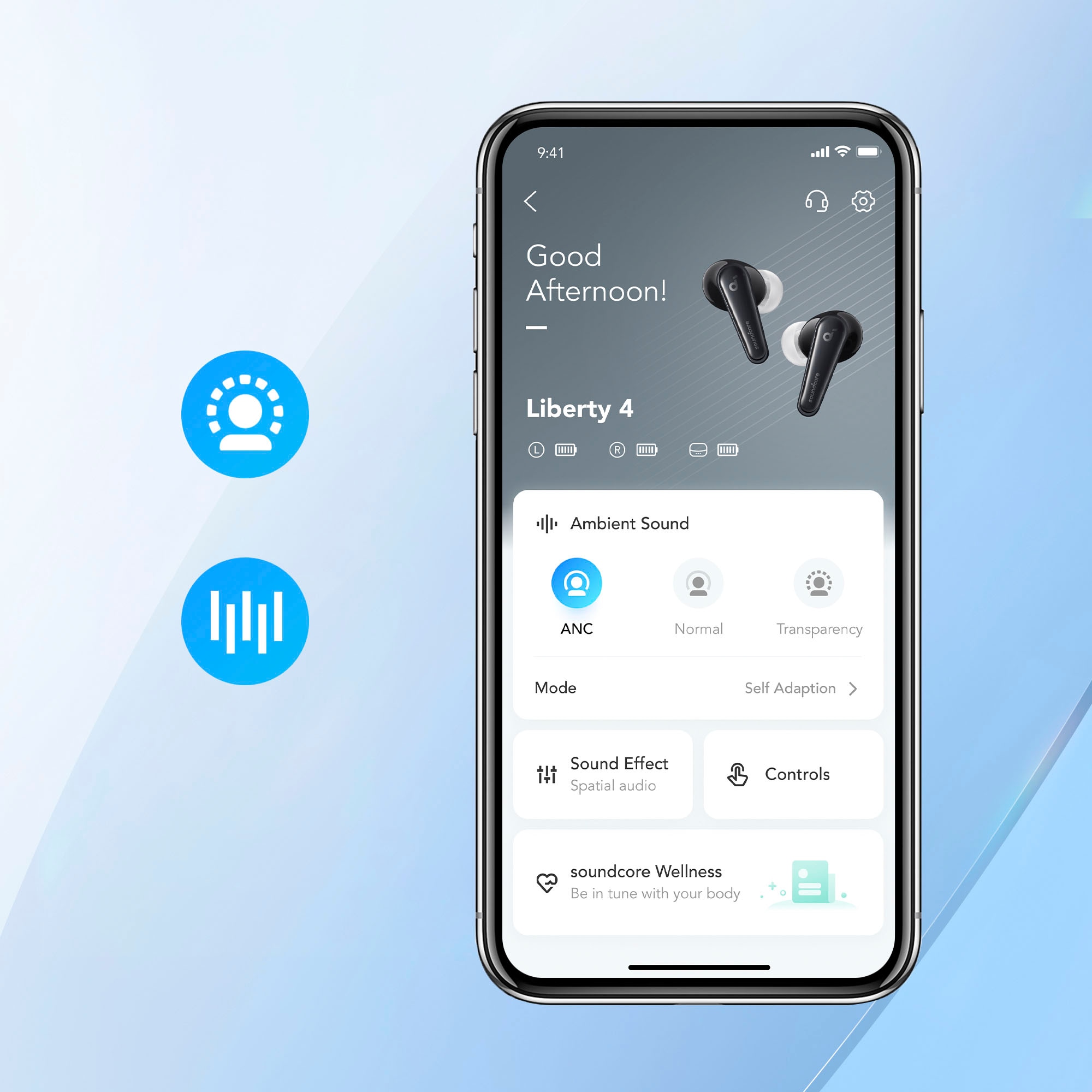 Anker In-Ear-Kopfhörer »Soundcore Liberty 4«, Bluetooth, Active Noise Cancelling (ANC)-Freisprechfunktion-Hi-Res-Multi-Point-Verbindung-Transparenzmodus-kompatibel mit Siri