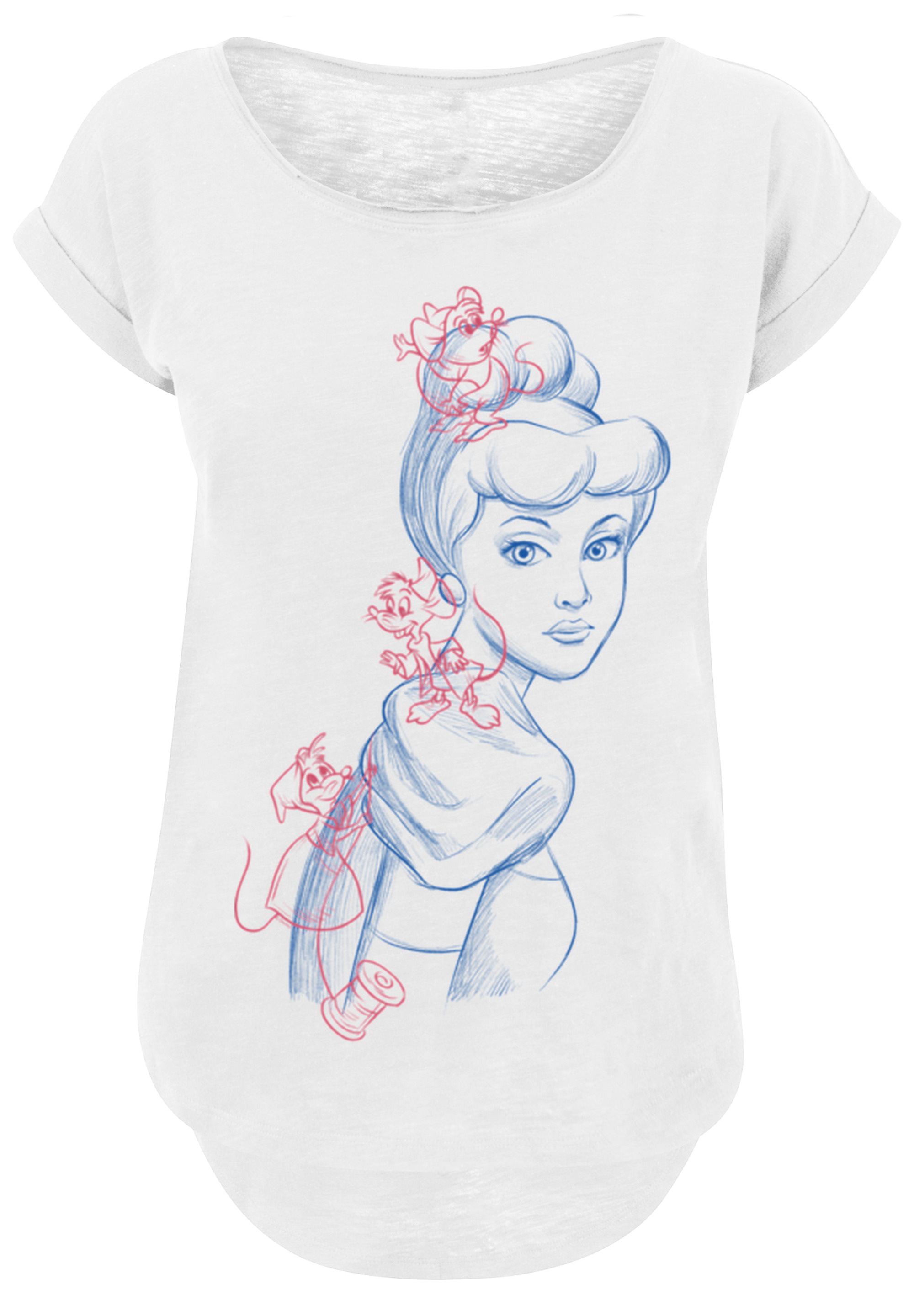 F4NT4STIC T-Shirt "Disney Cinderella Mouse Zeichnung", Damen,Premium Merch, günstig online kaufen
