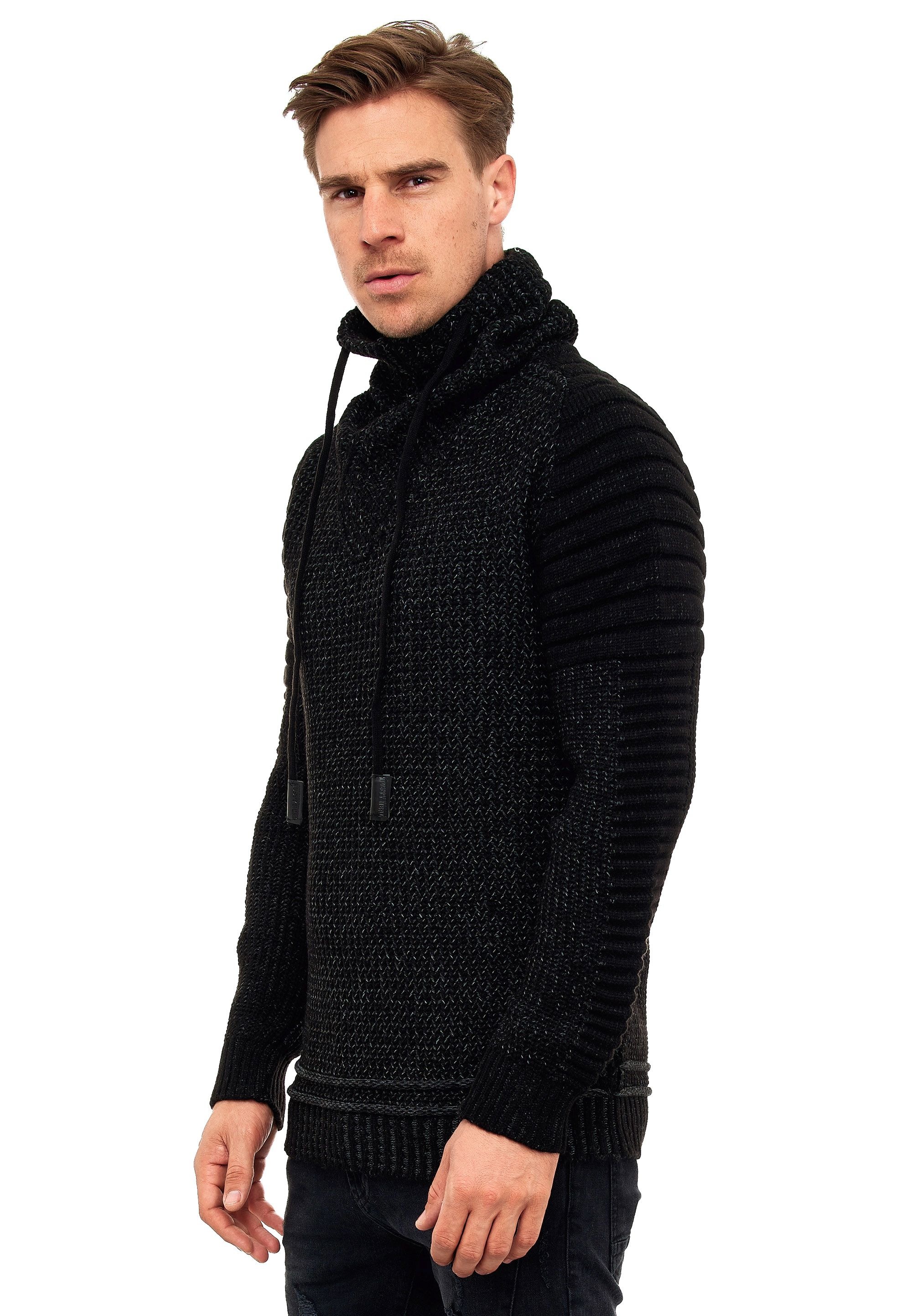 Rusty Neal Strickpullover, mit hochabschließendem Kragen